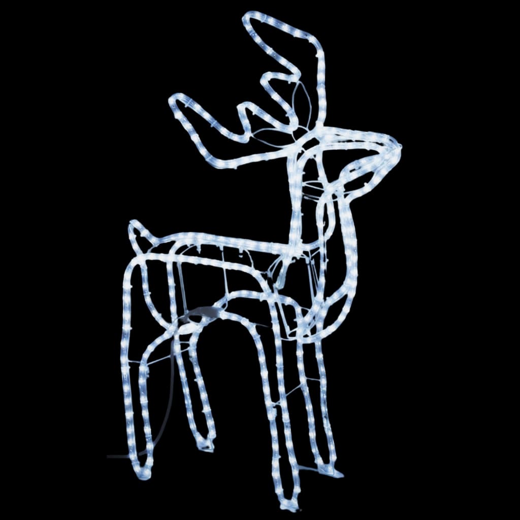 vidaXL Kerstfiguur rendier koudwit 76x42x87 cm