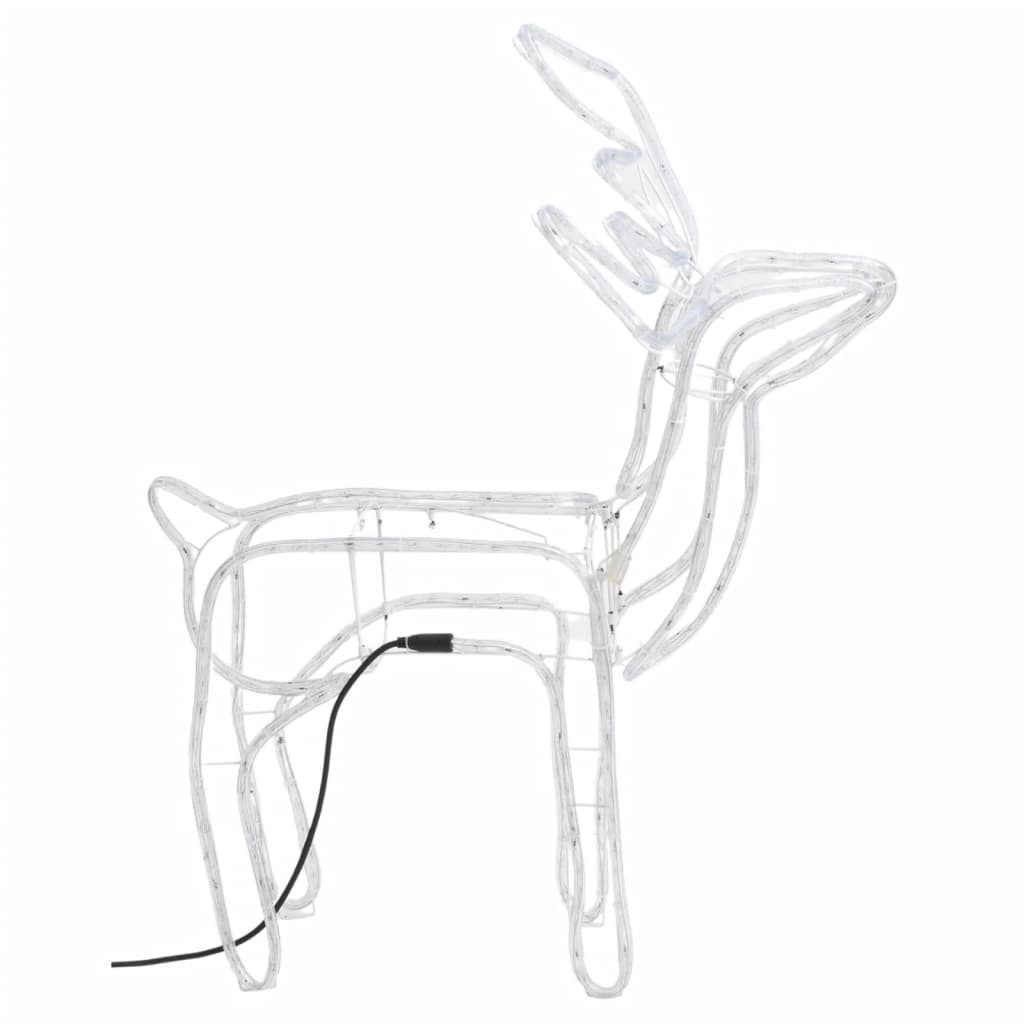 vidaXL Kerstfiguur rendier koudwit 76x42x87 cm