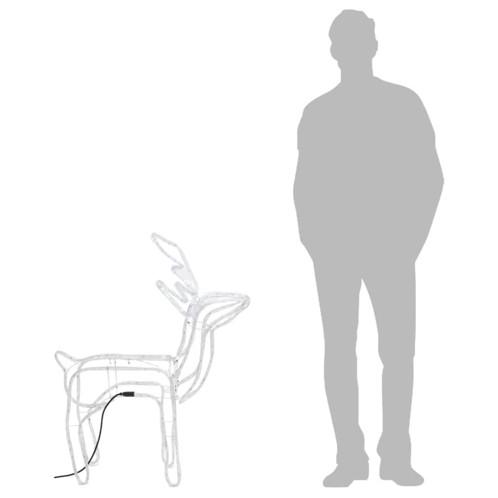 vidaXL Kerstfiguur rendier koudwit 76x42x87 cm