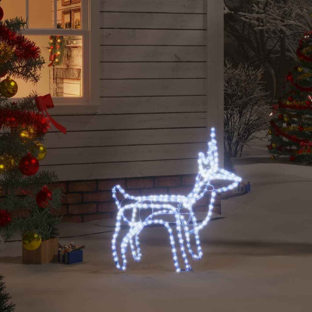 vidaXL Kerstfiguur rendier koudwit 60x30x60 cm