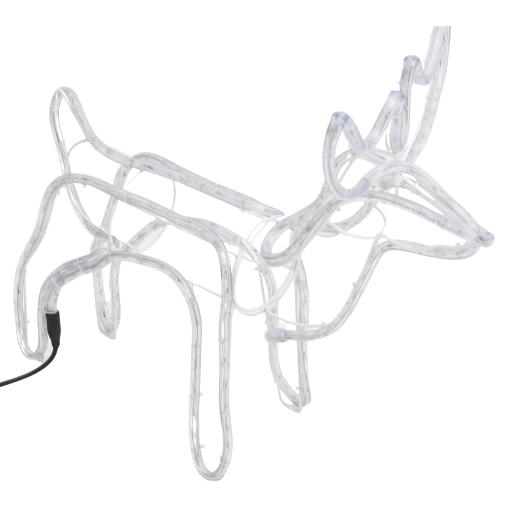 vidaXL Kerstfiguur rendier koudwit 60x30x60 cm