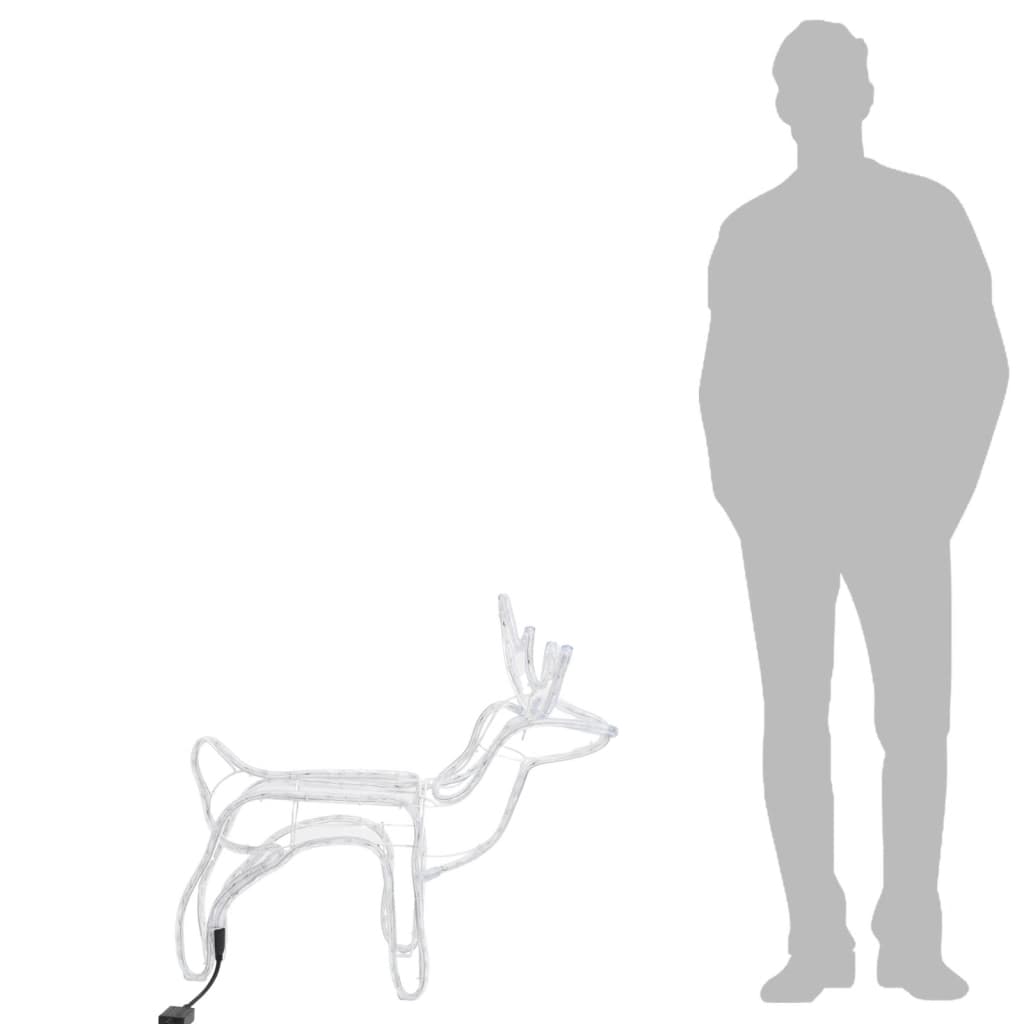 vidaXL Kerstfiguur rendier koudwit 60x30x60 cm