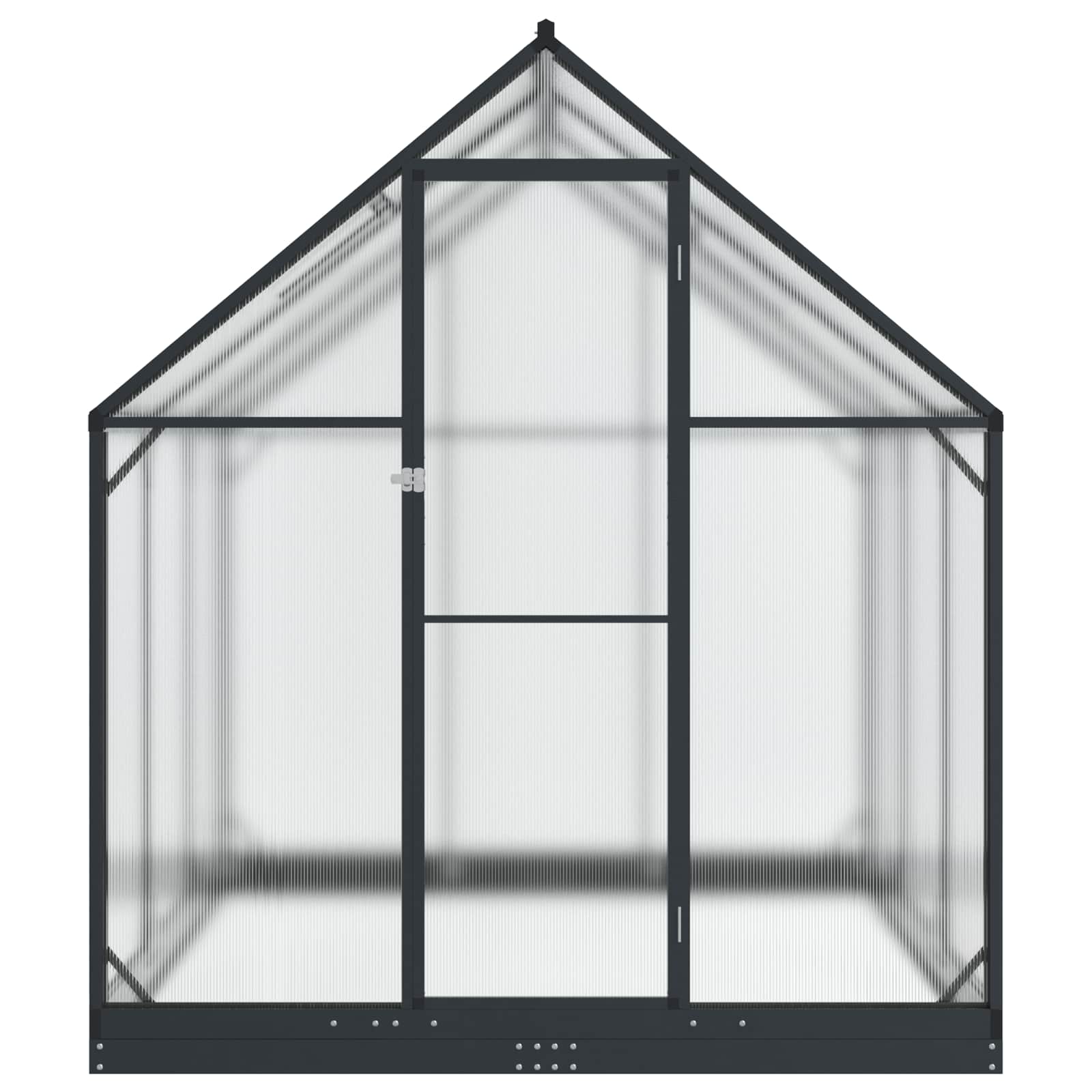 vidaXL Tuin Serre met de deur Antracietkleurig 183,5 x 183,5 x 207 cm