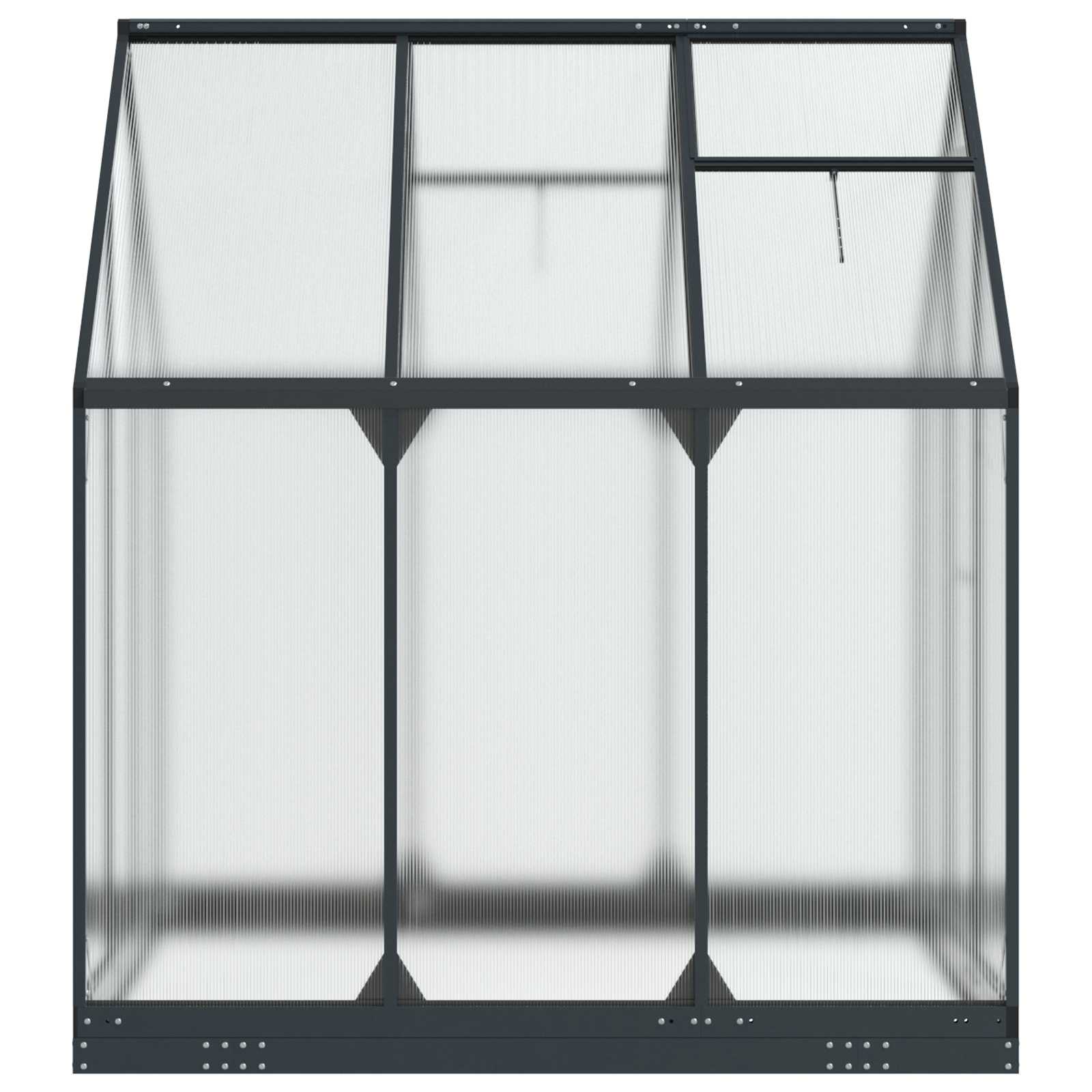 vidaXL Tuin Serre met de deur Antracietkleurig 183,5 x 183,5 x 207 cm