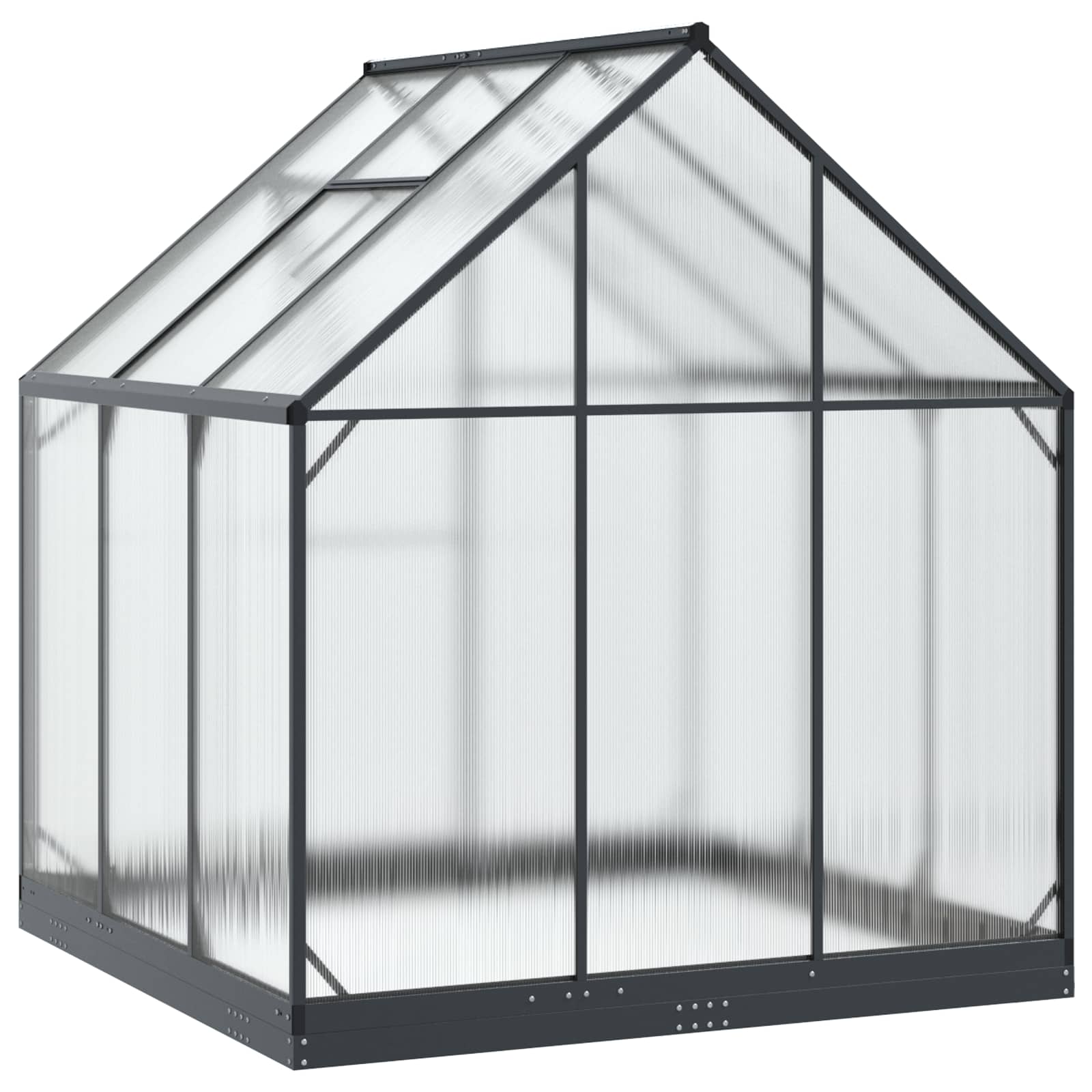 vidaXL Tuin Serre met de deur Antracietkleurig 183,5 x 183,5 x 207 cm