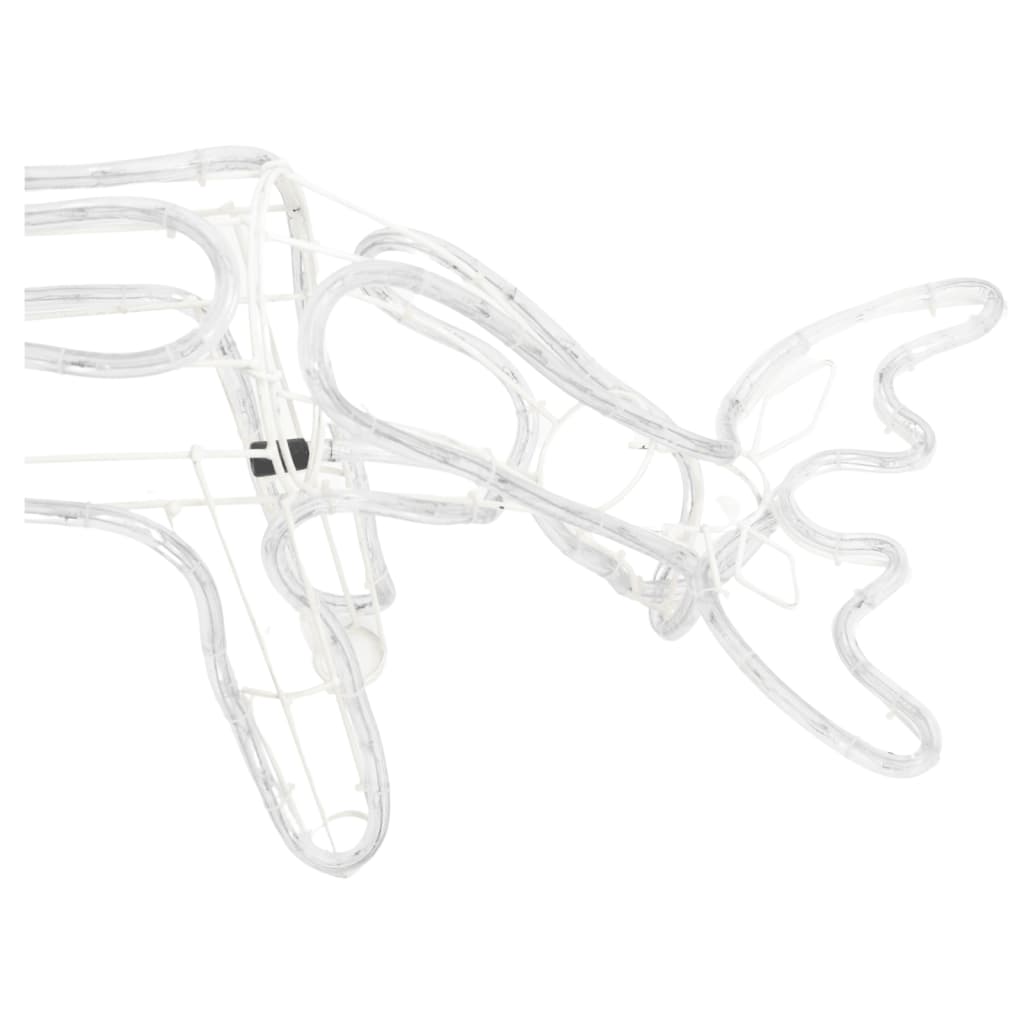 vidaXL Kerstverlichting rendieren koudwit 73x31x45 cm