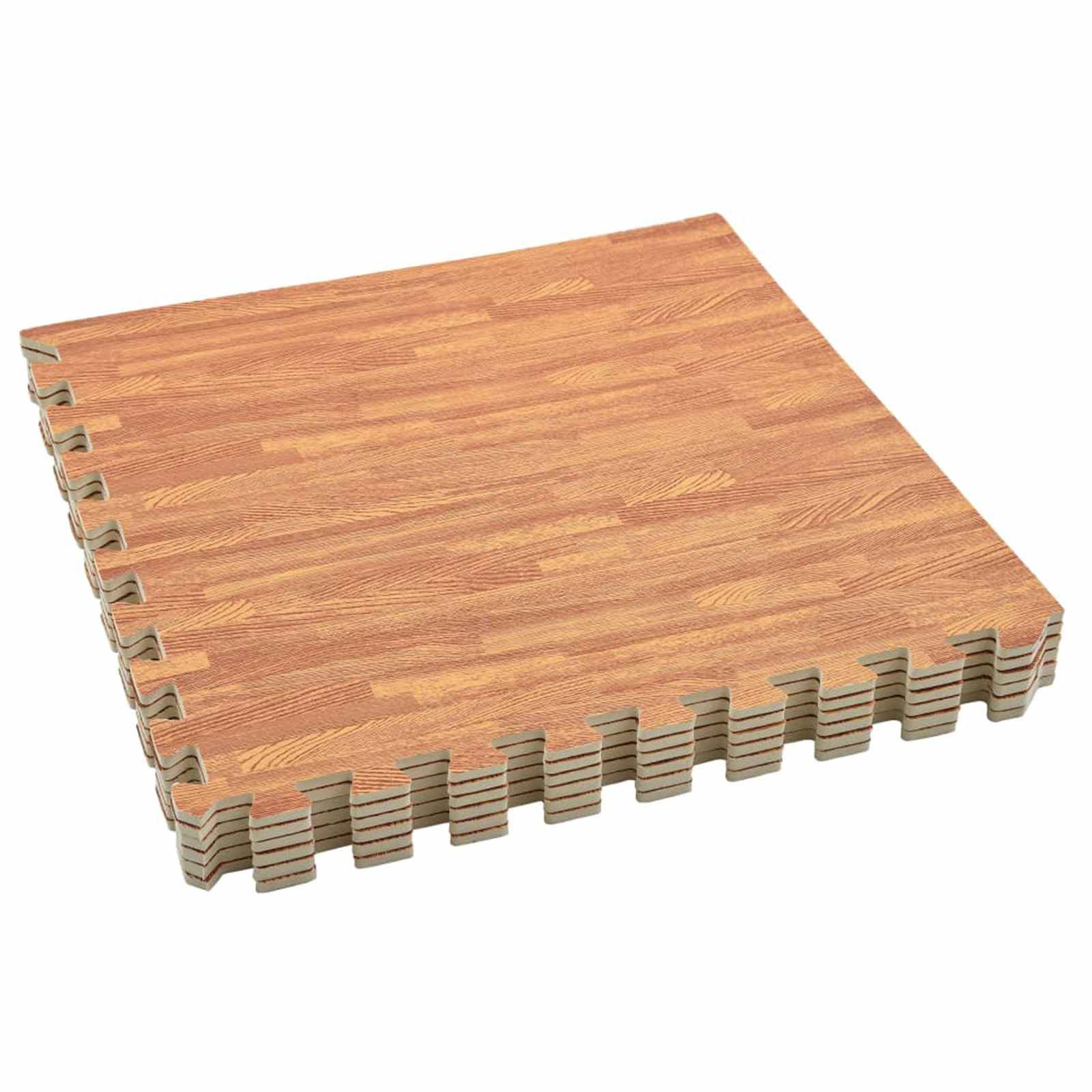 vidaXL Puzzel Oefenmatten 12 pcs Bruin 4,32 ㎡ EVA Foam