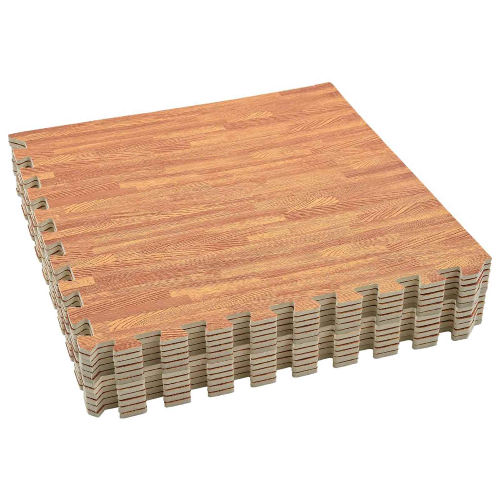 vidaXL Puzzel Oefenmatten 12 pcs Bruin 4,32 ㎡ EVA Foam