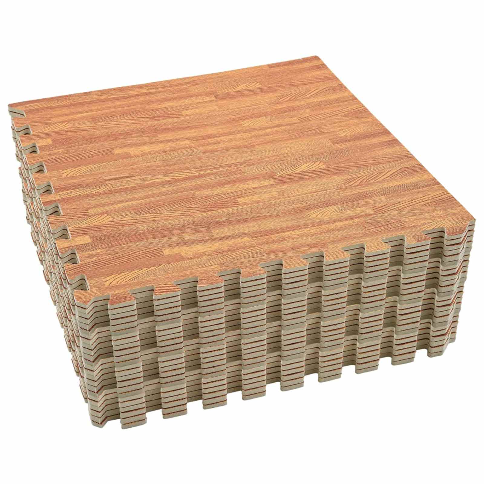 vidaXL Puzzel Oefenmatten 12 pcs Bruin 4,32 ㎡ EVA Foam