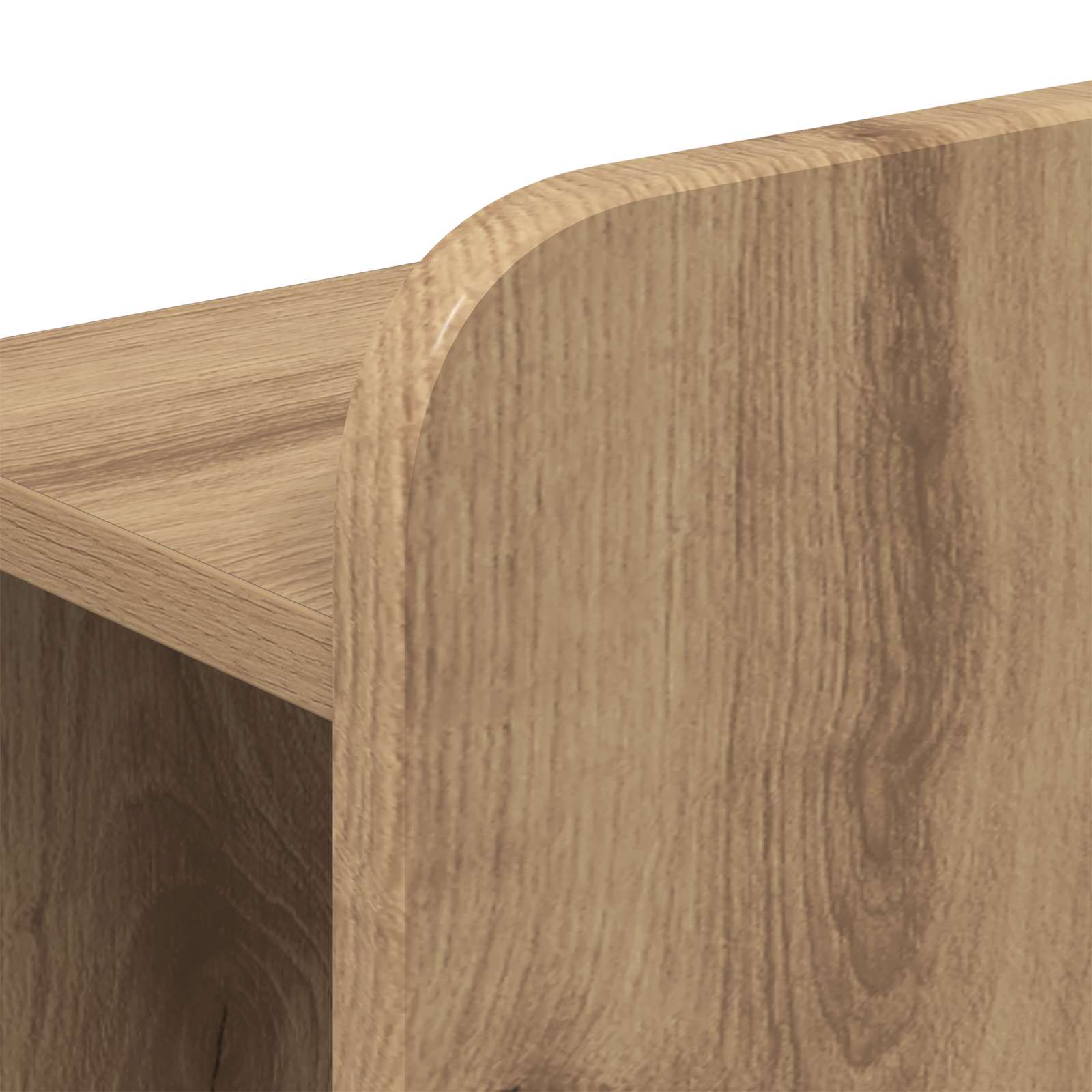 vidaXL Bedframe met opslag Artisanaal eiken 75 x 190 cm Bewerkt hout