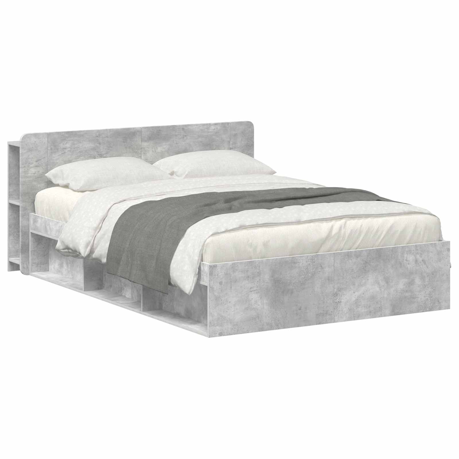 vidaXL Bedframe met opslag Artisanaal eiken 75 x 190 cm Bewerkt hout