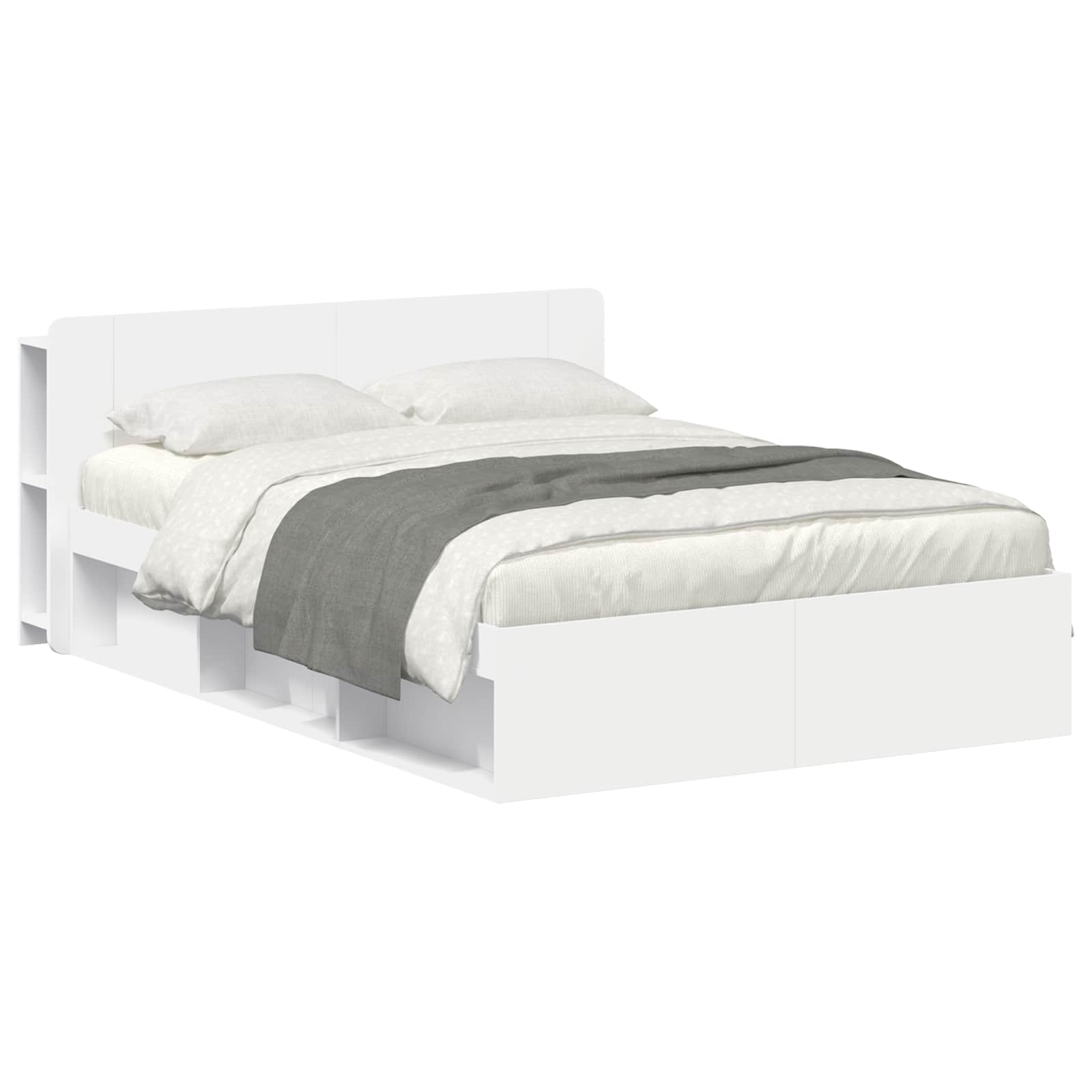 vidaXL Bedframe met opslag Artisanaal eiken 75 x 190 cm Bewerkt hout