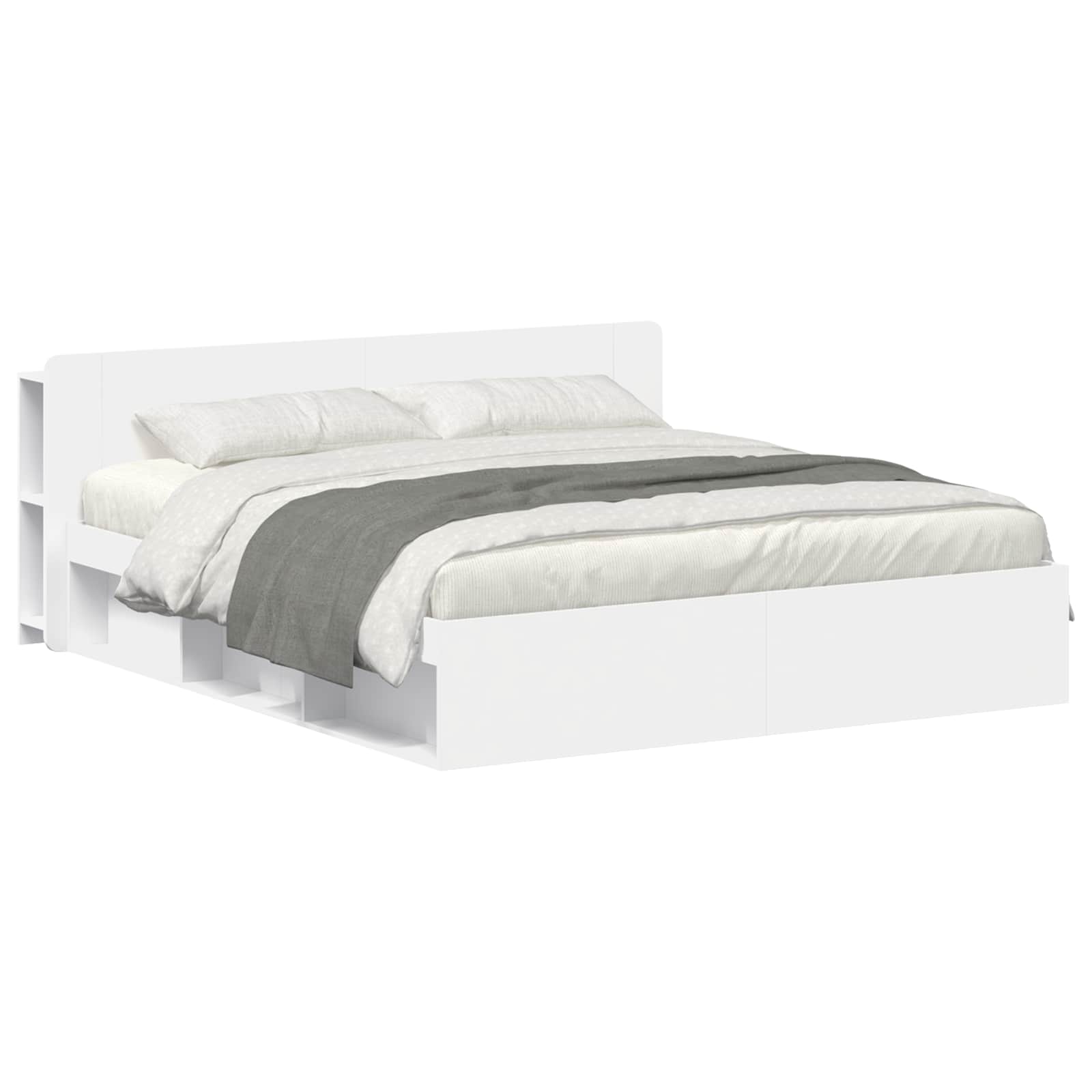 vidaXL Bedframe met opslag Artisanaal eiken 75 x 190 cm Bewerkt hout