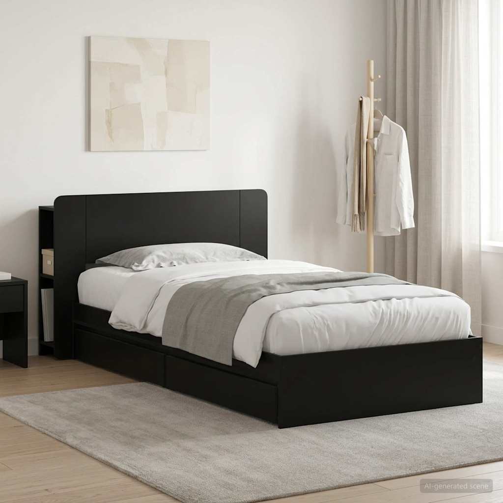 vidaXL Bedframe met opslag Bewerkt hout