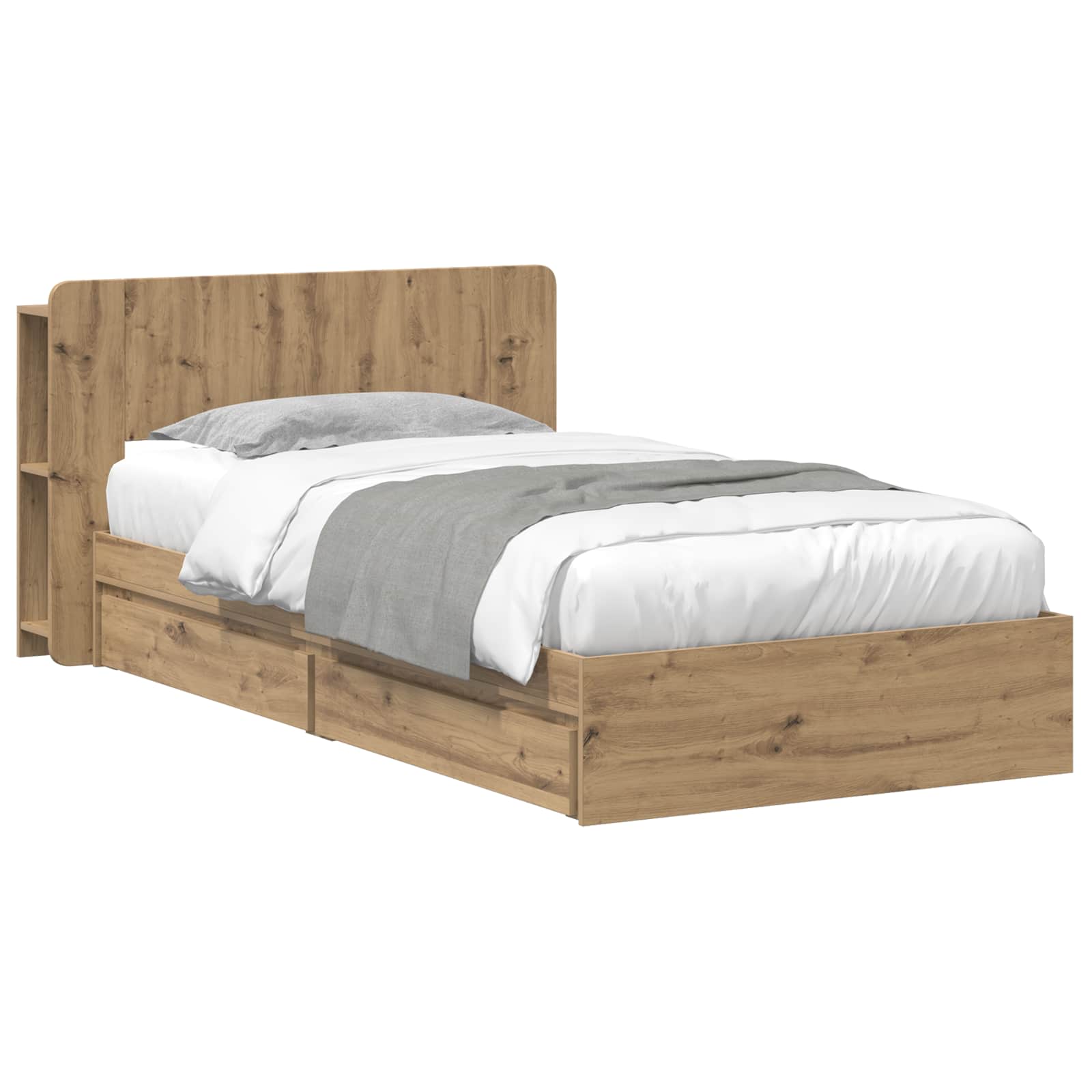 vidaXL Bedframe met opslag Bewerkt hout