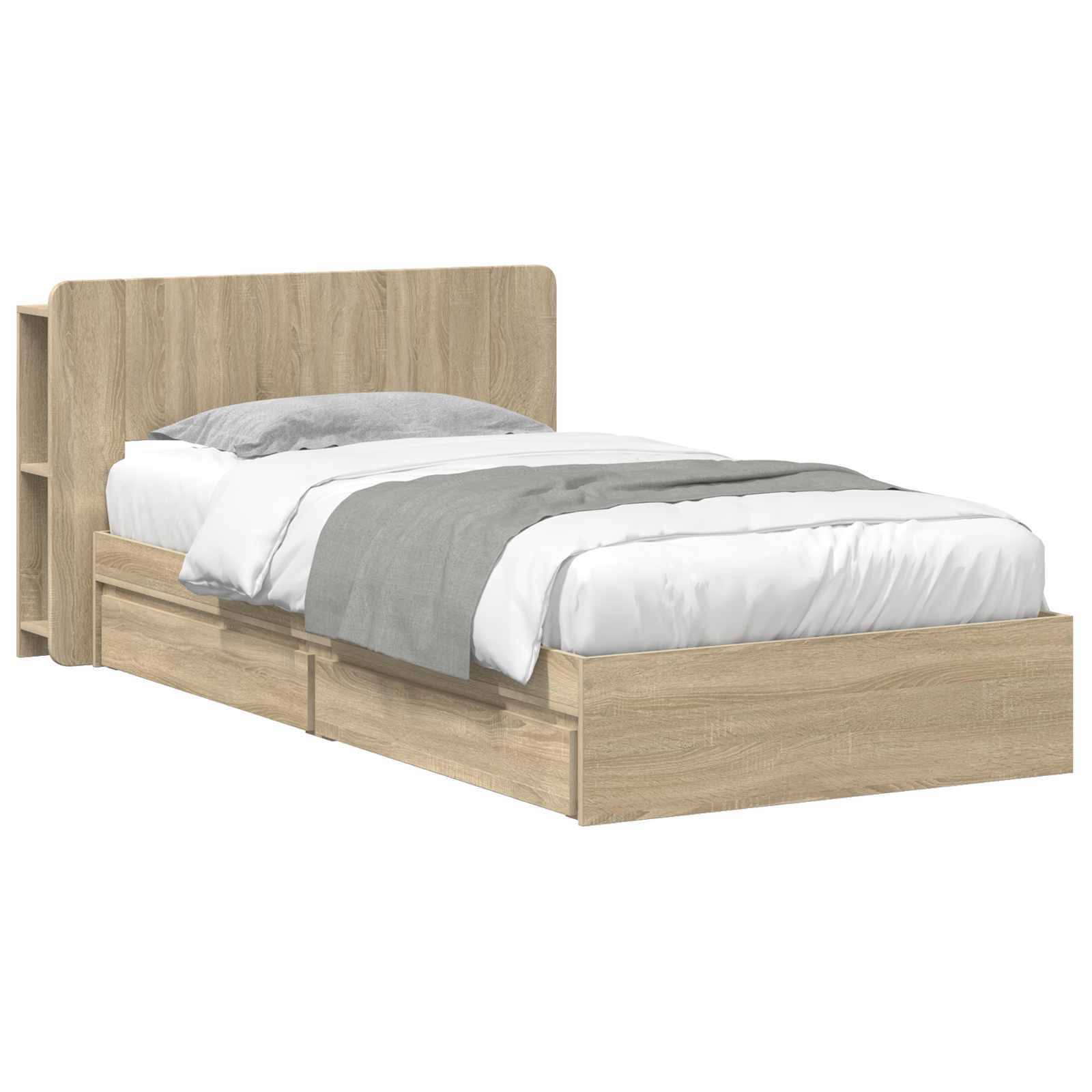 vidaXL Bedframe met opslag Bewerkt hout
