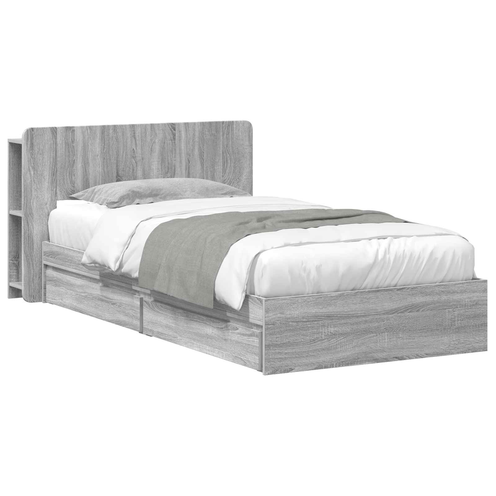 vidaXL Bedframe met opslag Bewerkt hout