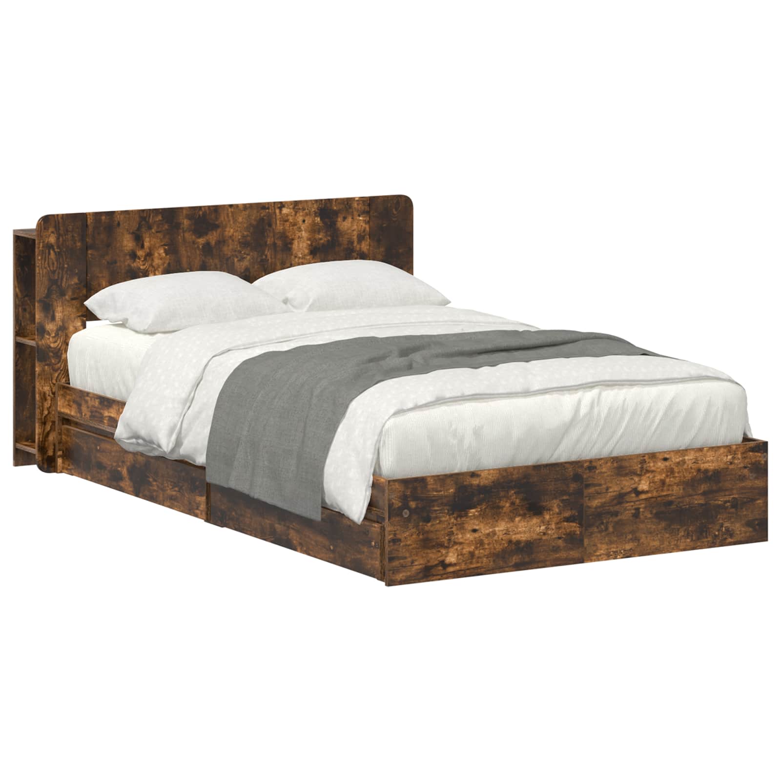 vidaXL Bedframe met opslag Bewerkt hout