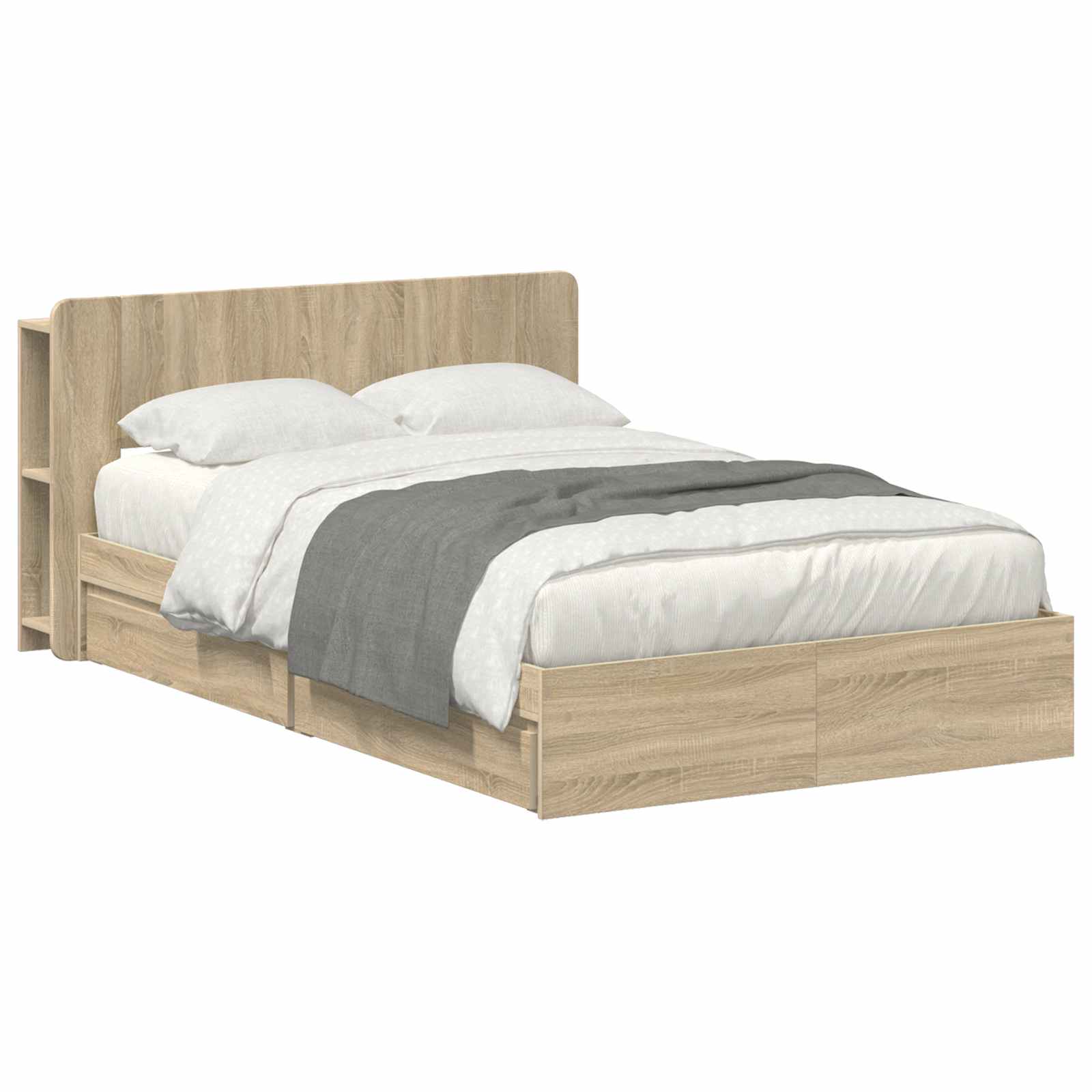vidaXL Bedframe met opslag Bewerkt hout