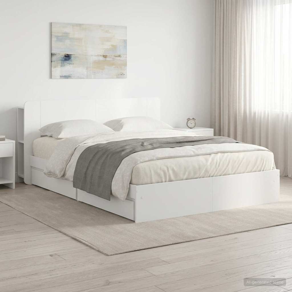 vidaXL Bedframe met opslag Bewerkt hout