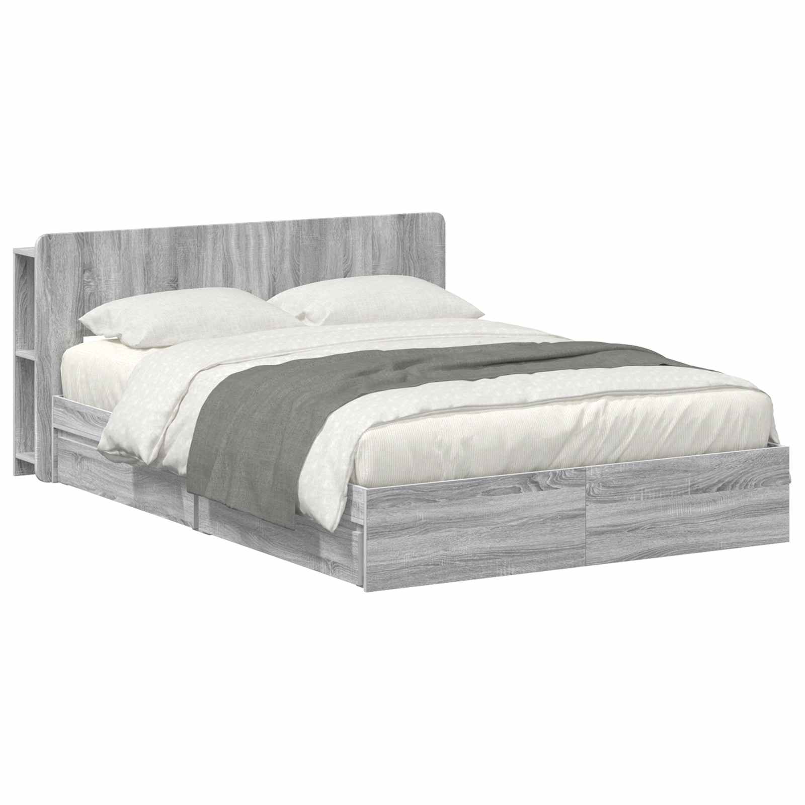 vidaXL Bedframe met opslag Bewerkt hout