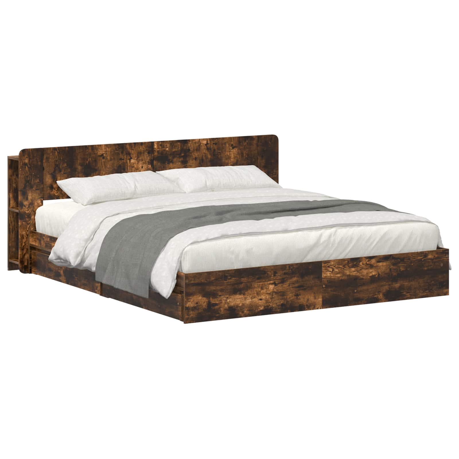 vidaXL Bedframe met opslag Bewerkt hout