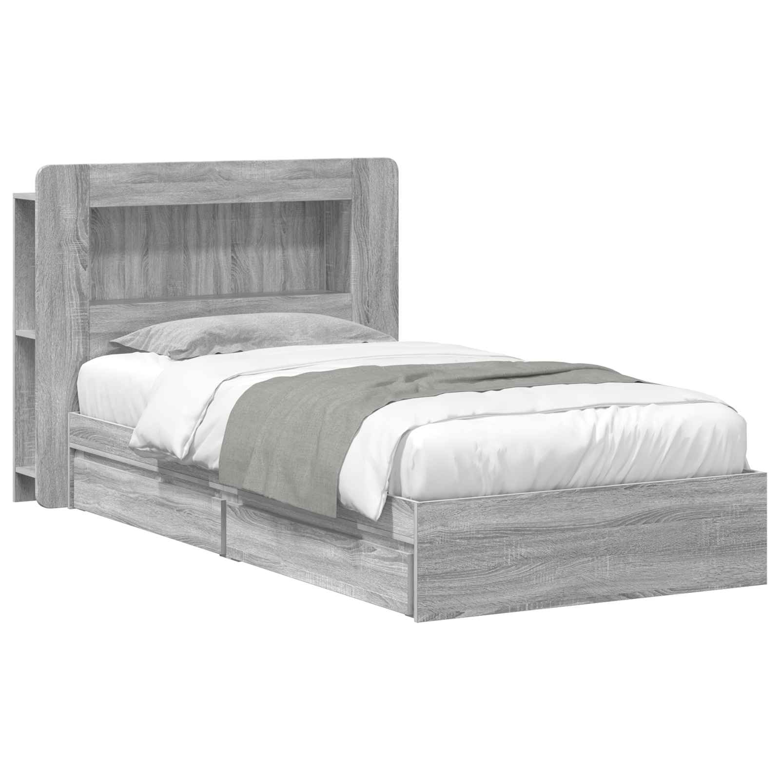vidaXL Bedframe met opslag Bewerkt hout