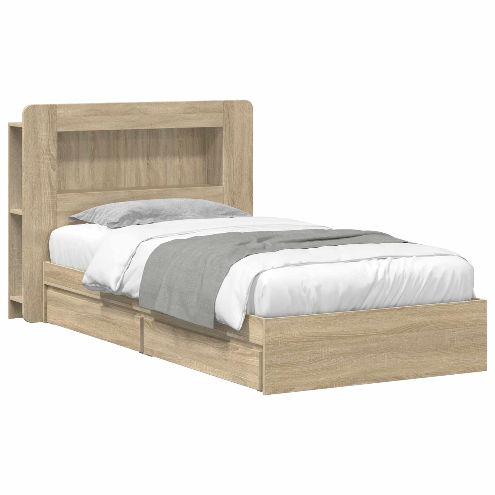 vidaXL Bedframe met opslag Bewerkt hout