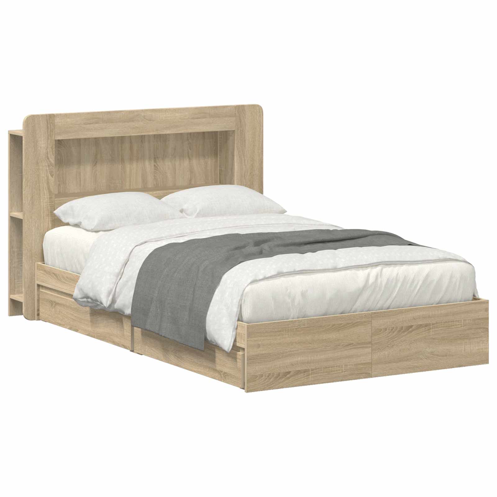 vidaXL Bedframe met opslag Bewerkt hout