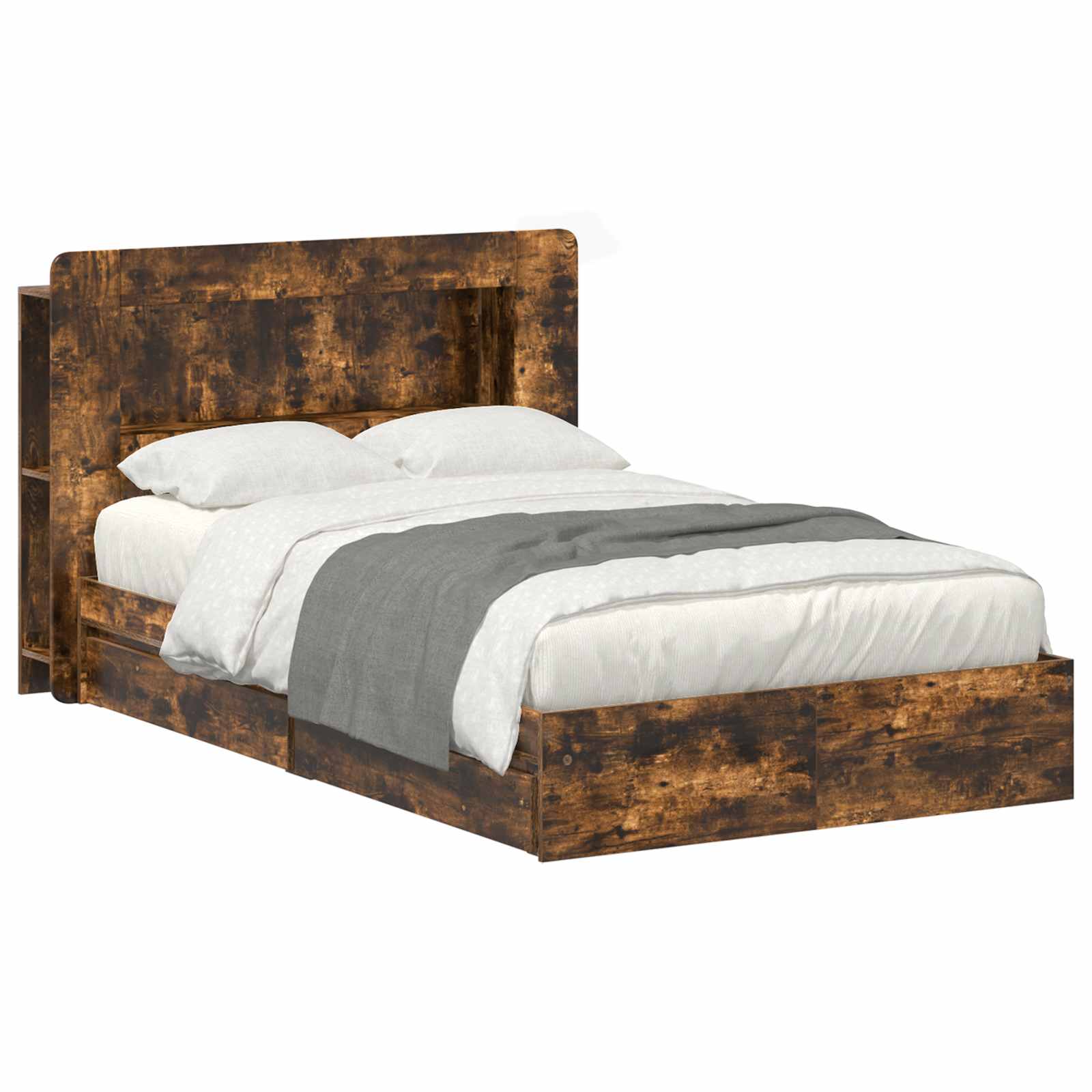 vidaXL Bedframe met opslag Bewerkt hout