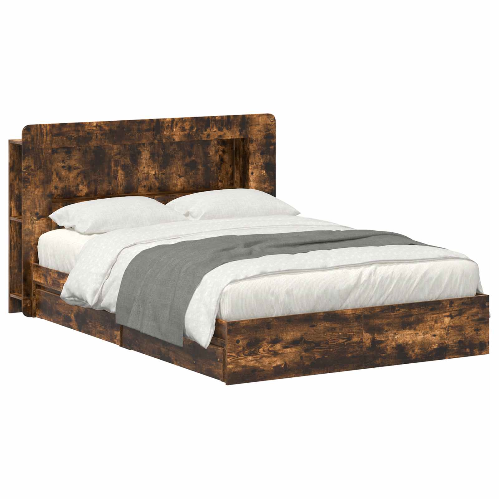 vidaXL Bedframe met opslag Bewerkt hout