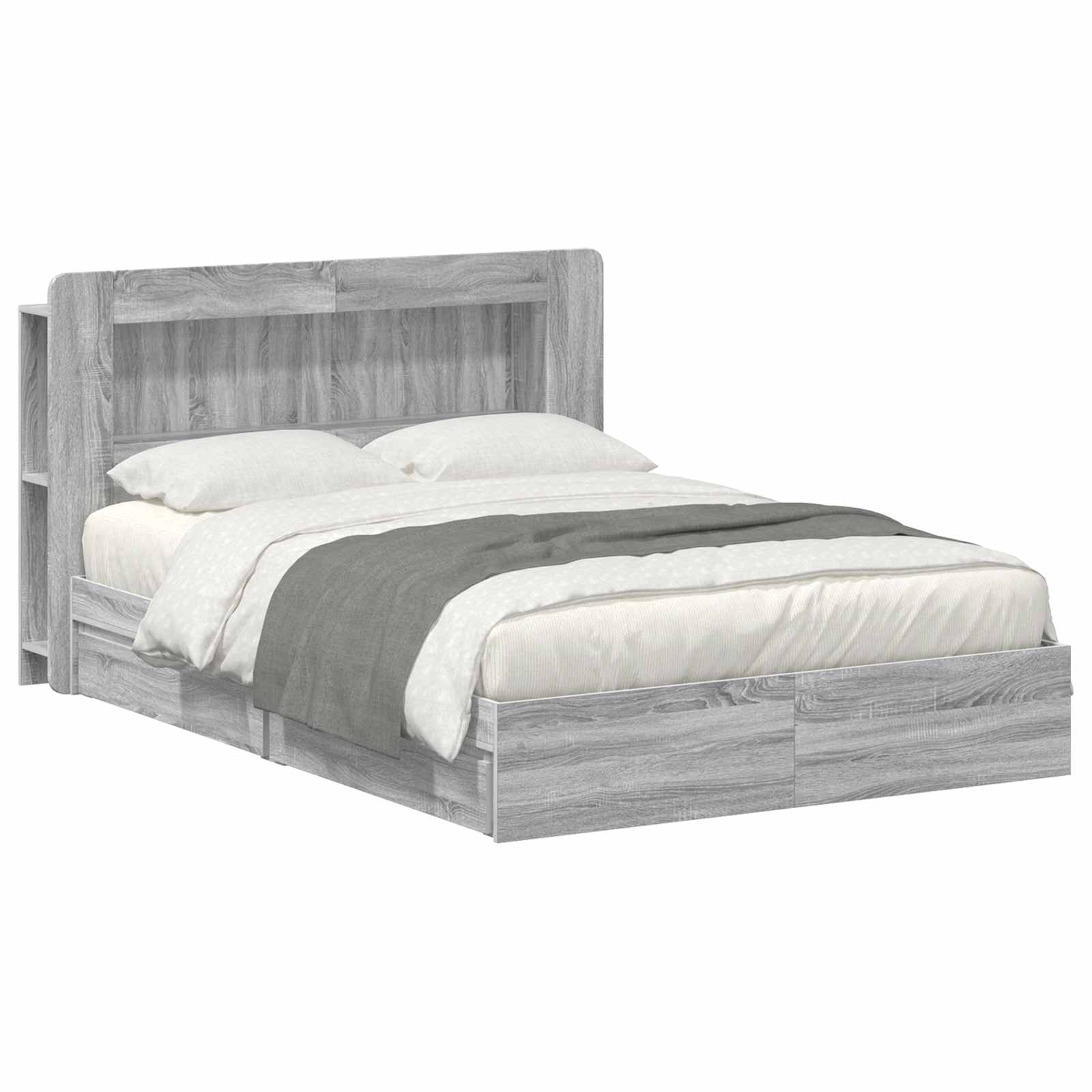 vidaXL Bedframe met opslag Bewerkt hout