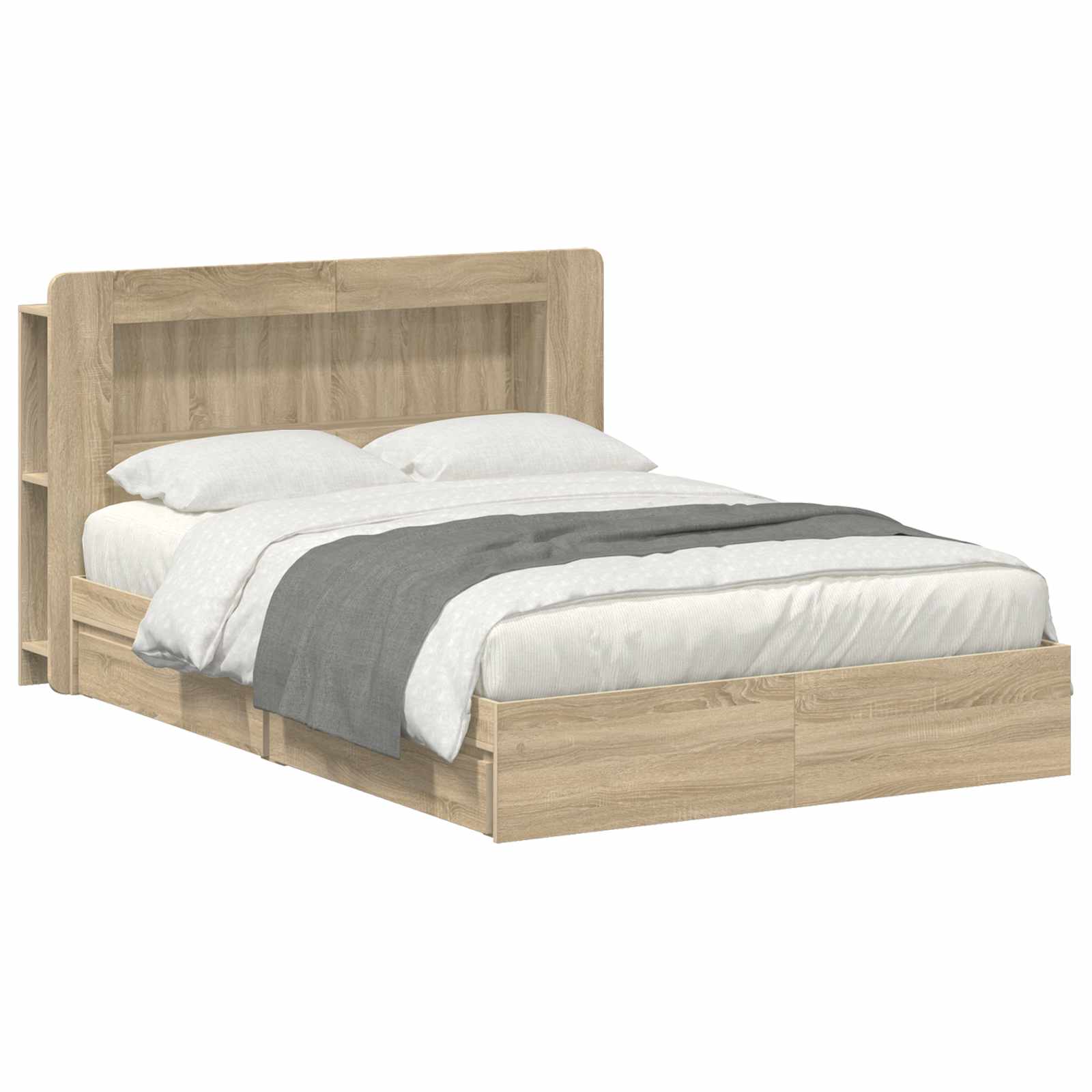 vidaXL Bedframe met opslag Bewerkt hout
