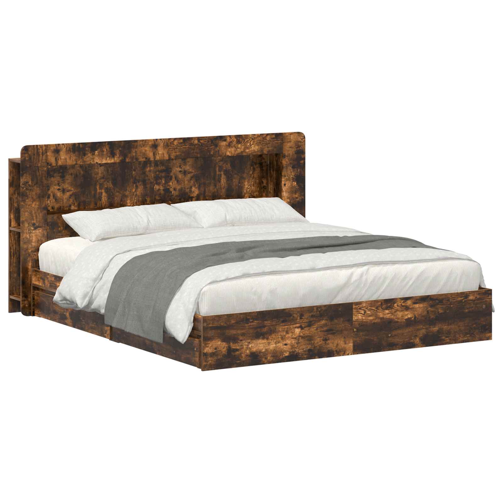 vidaXL Bedframe met opslag Bewerkt hout