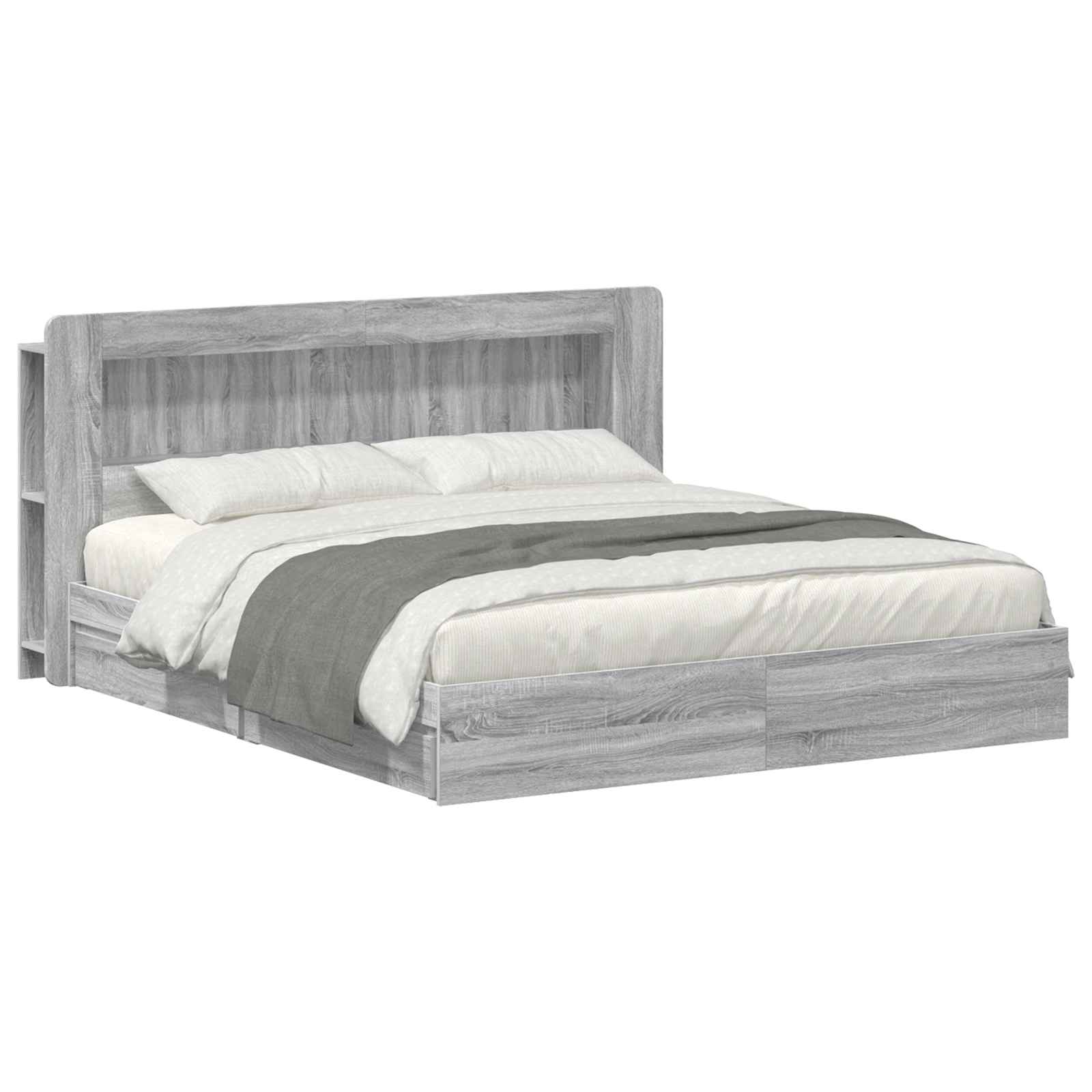 vidaXL Bedframe met opslag Bewerkt hout