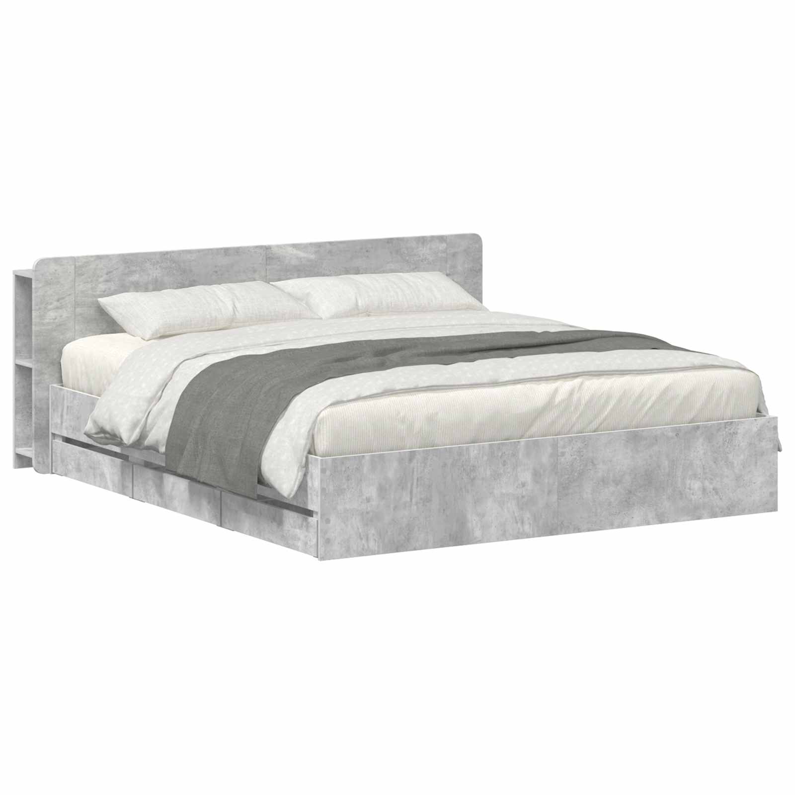 vidaXL Bedframe met opslag Artisanaal eiken 80 x 200 cm Bewerkt hout