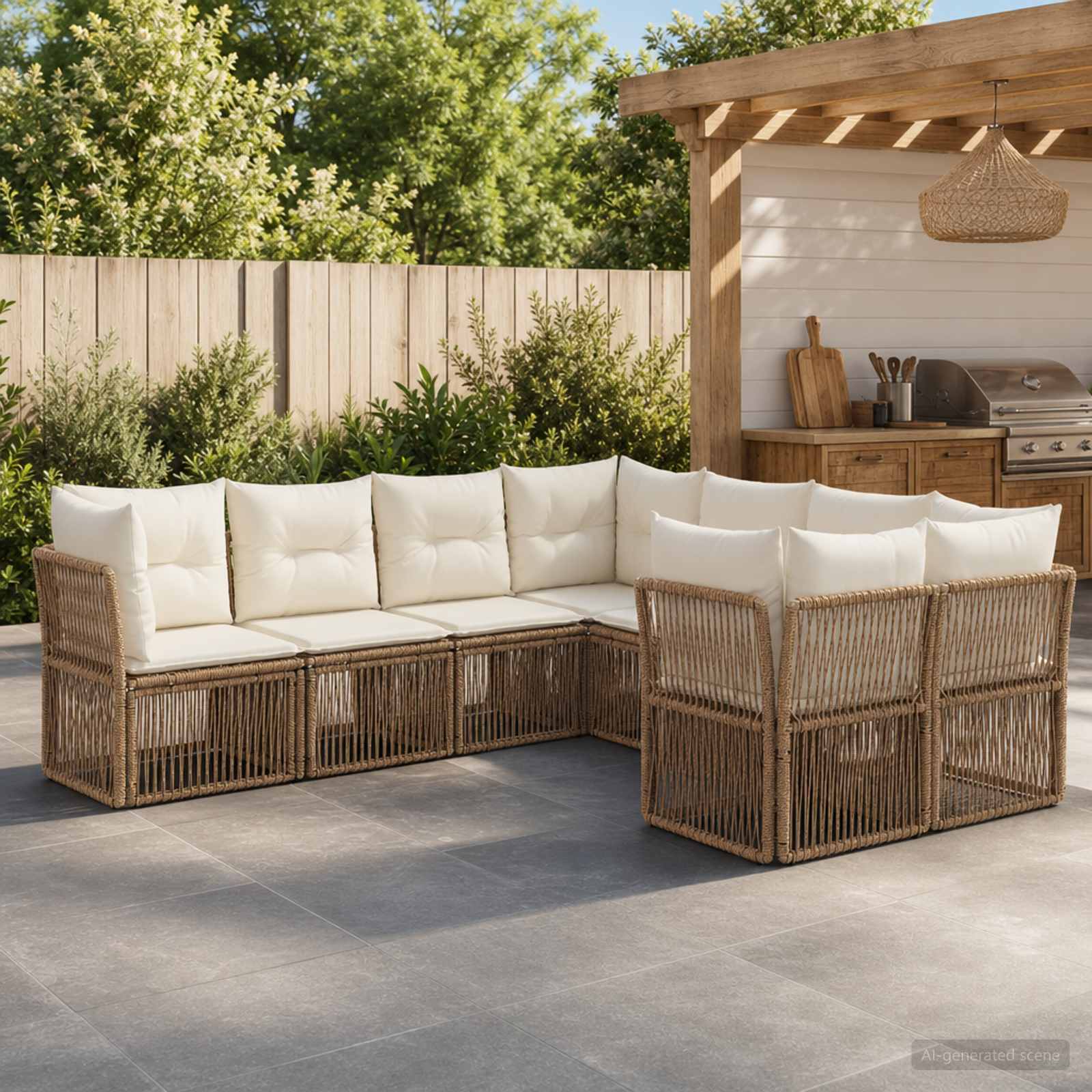 vidaXL Tuinbankenset 8 st 8-Aantal zitplaatsen Zwart poly rattan