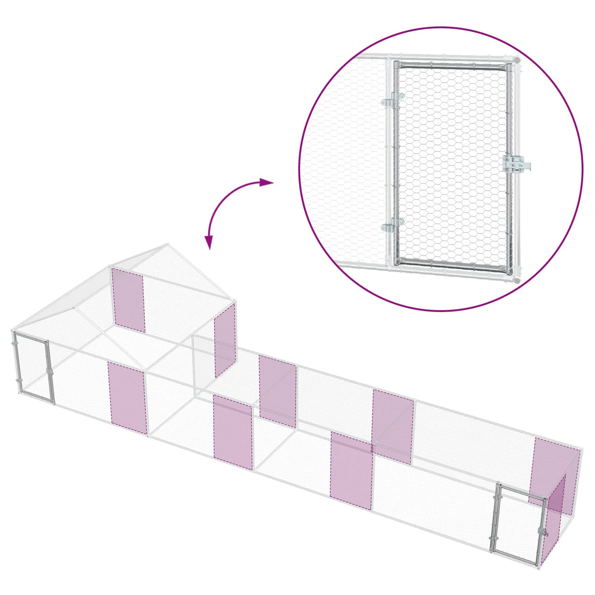vidaXL 2 st zilver 7 x 2 x 1,5 m Gegalvaniseerd staal