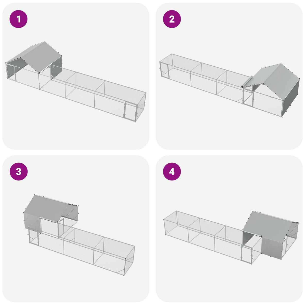 vidaXL 2 st zilver 7 x 2 x 1,5 m Gegalvaniseerd staal