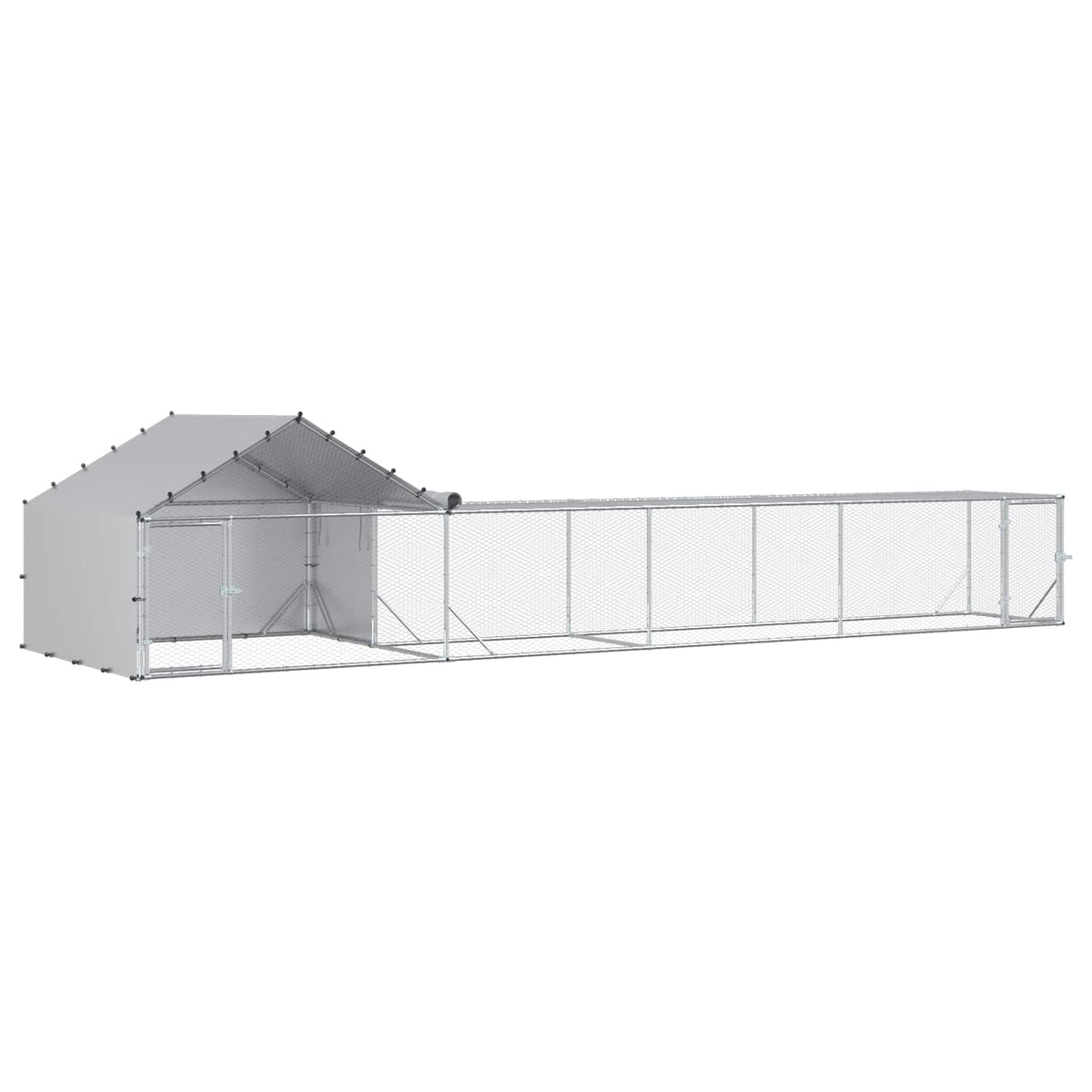 vidaXL 2 st zilver 7 x 2 x 1,5 m Gegalvaniseerd staal