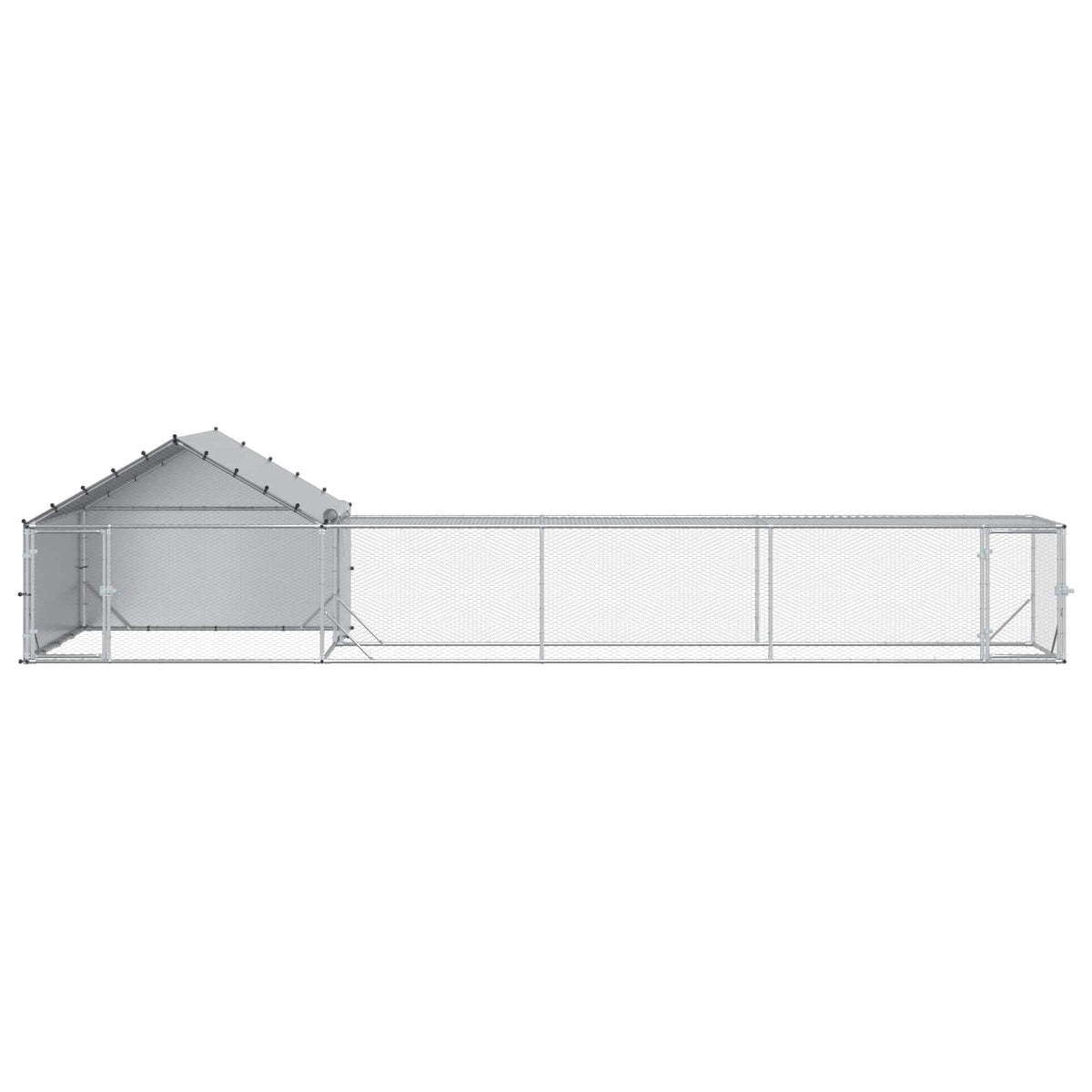 vidaXL 2 st zilver 7 x 2 x 1,5 m Gegalvaniseerd staal