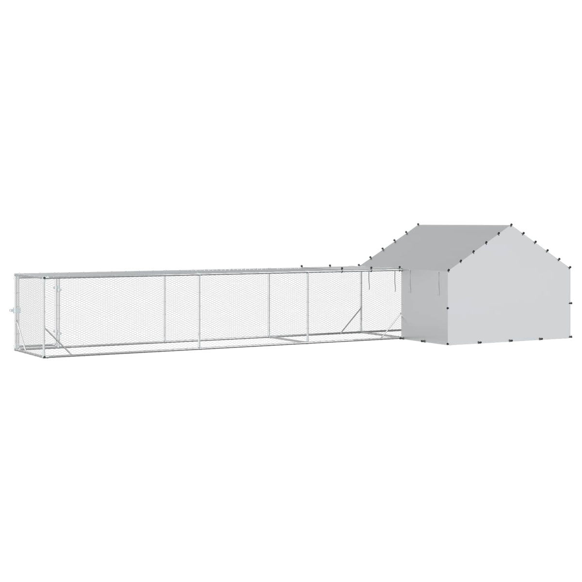 vidaXL 2 st zilver 7 x 2 x 1,5 m Gegalvaniseerd staal