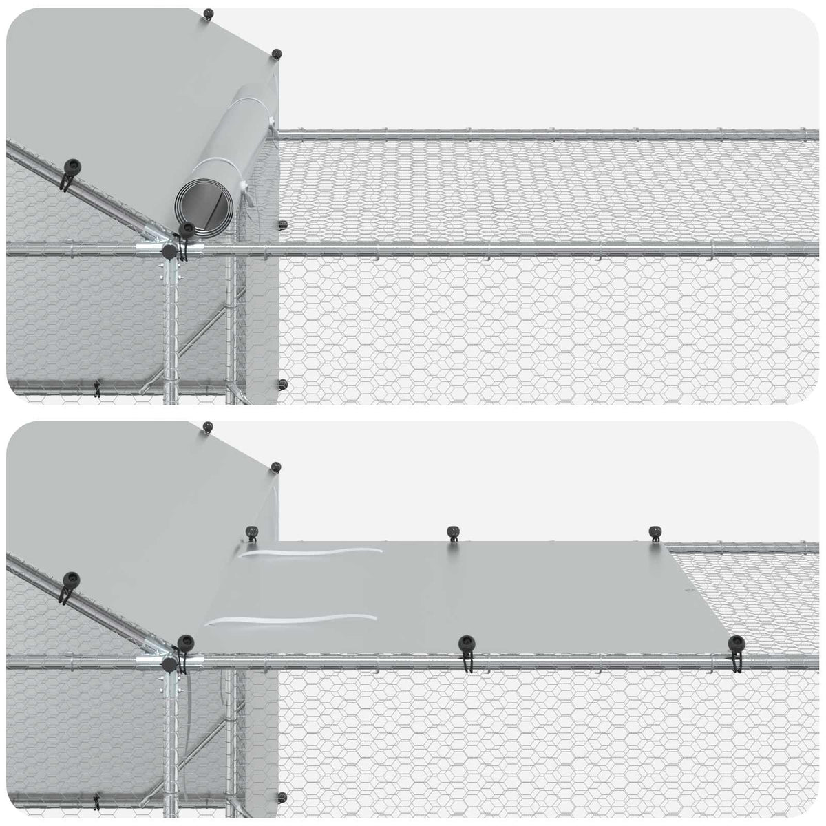 vidaXL 2 st zilver 7 x 2 x 1,5 m Gegalvaniseerd staal