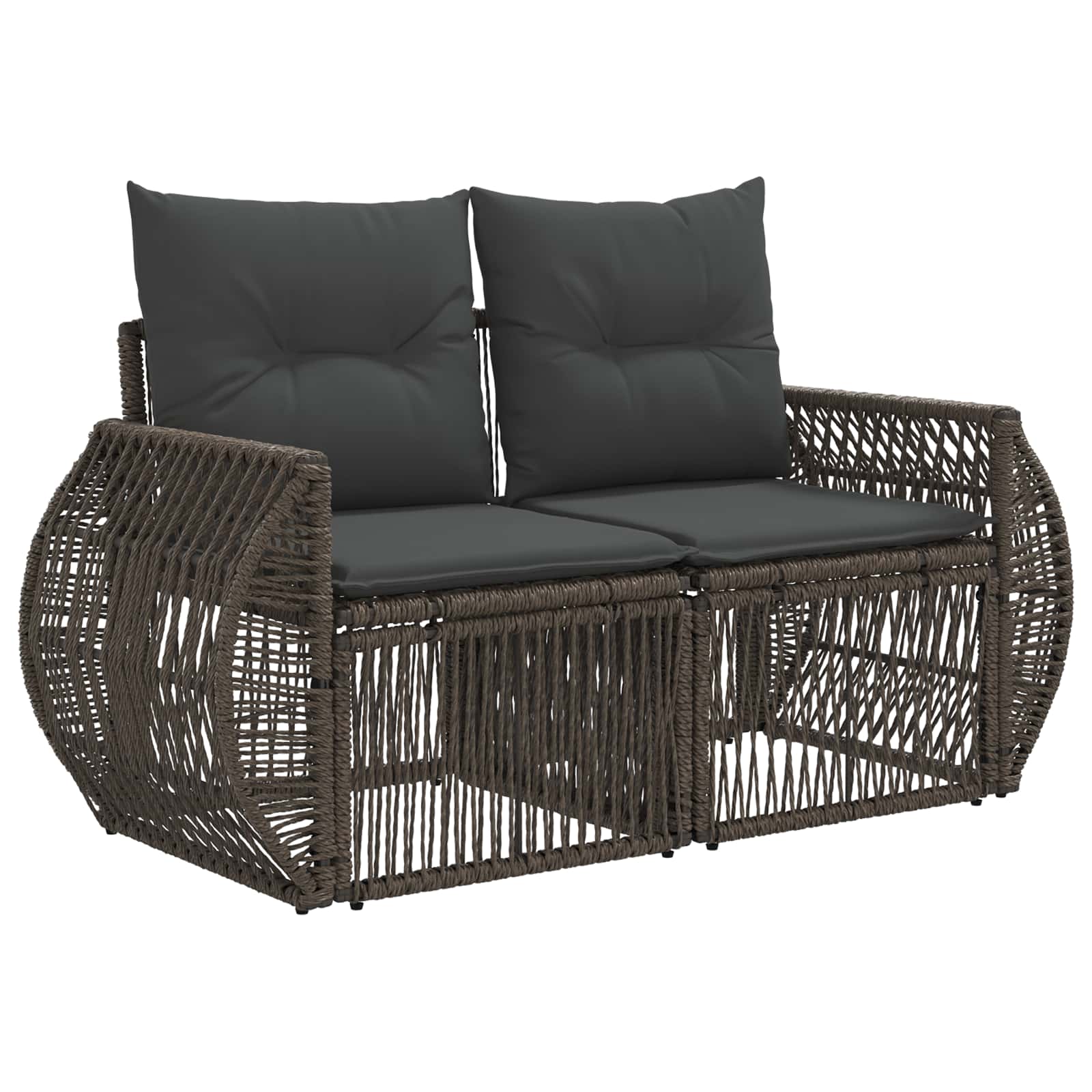 vidaXL Tuinbankenset 7 st 7-Aantal zitplaatsen Zwart en Cream Wit
