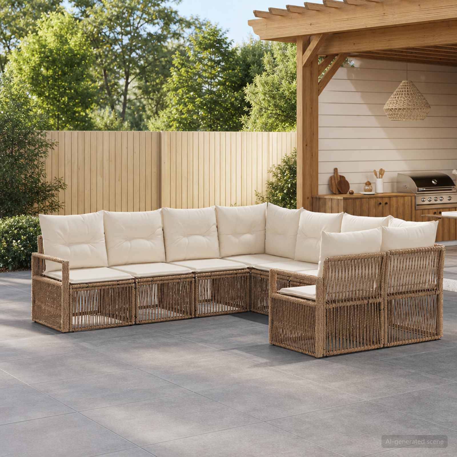 vidaXL Tuinbankenset 8 st 8-Aantal zitplaatsen Zwart poly rattan