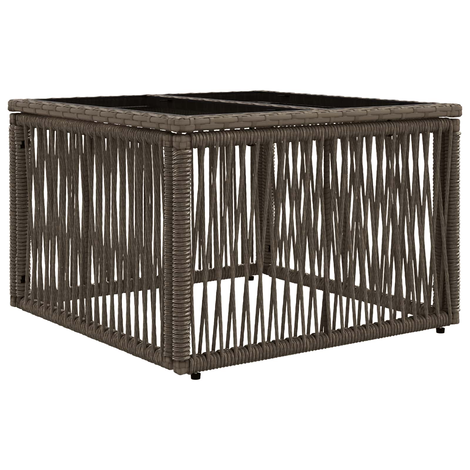 vidaXL Tuinbankenset 11 st Zwart poly rattan