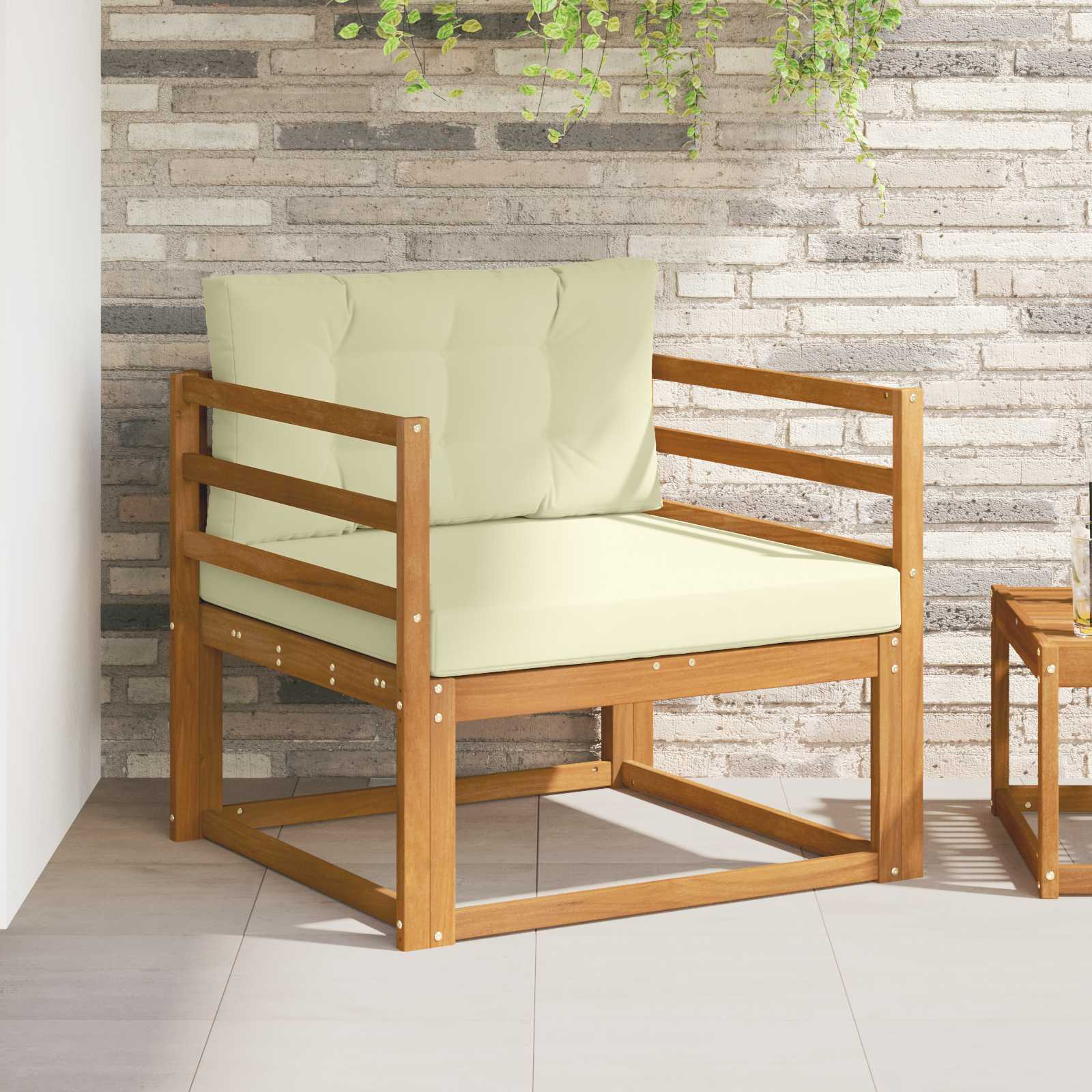 vidaXL Buiten Midden Sofa Massief Acaciahout Naturel