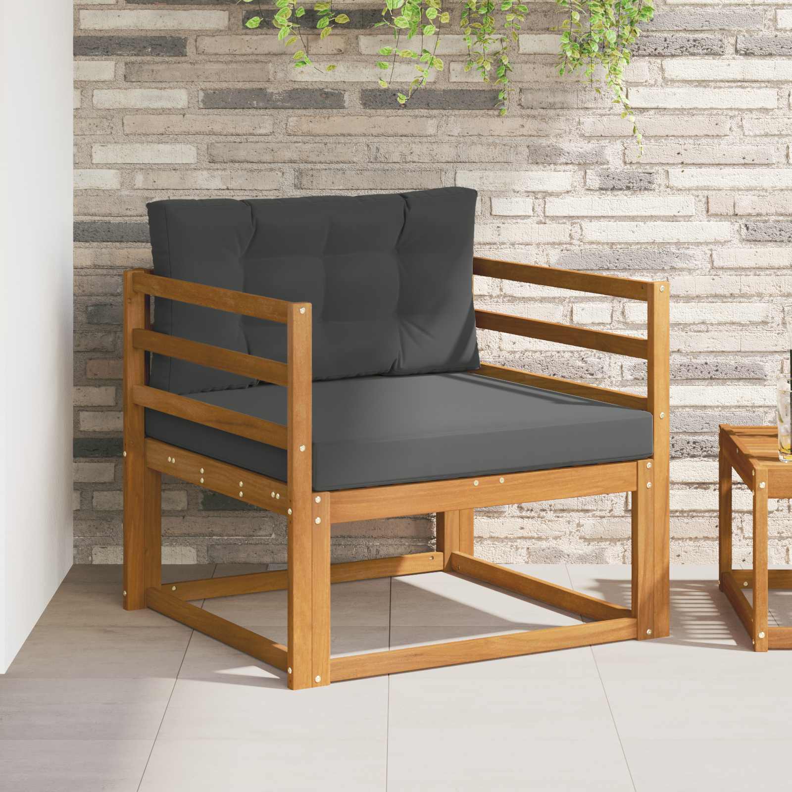 vidaXL Buiten Midden Sofa Massief Acaciahout Naturel
