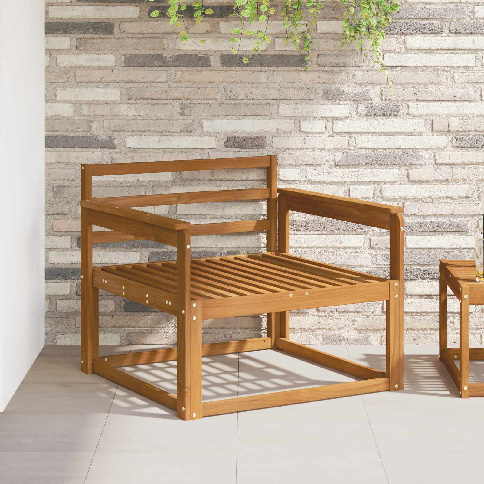 vidaXL Buiten Midden Sofa Massief Acaciahout Naturel