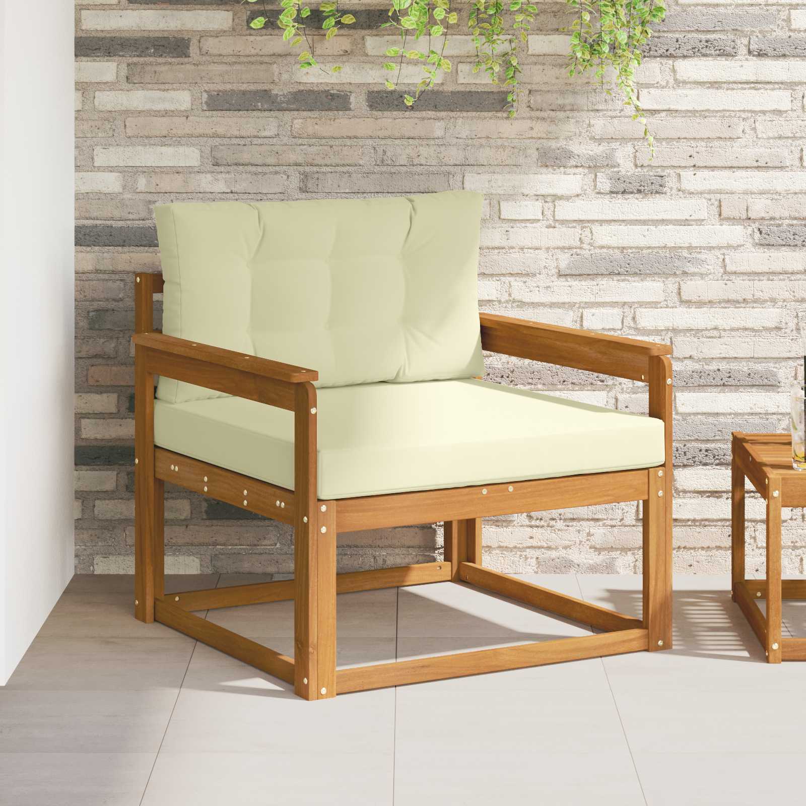 vidaXL Buiten Midden Sofa Massief Acaciahout Naturel